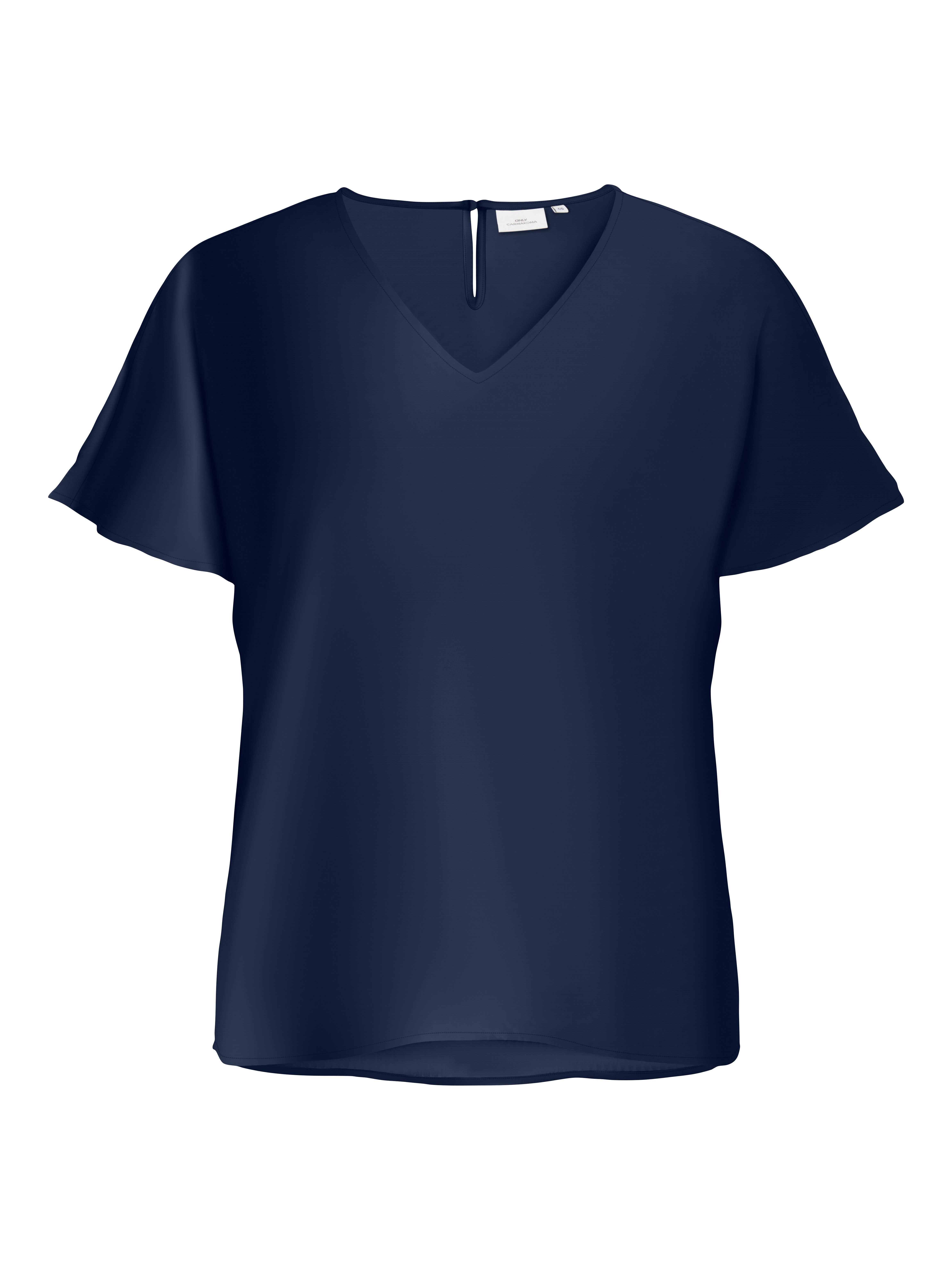 ONLY CARMAKOMA Shirtbluse CARMETTA LIFE V-NECK SS TOP WVN NOOS günstig online kaufen