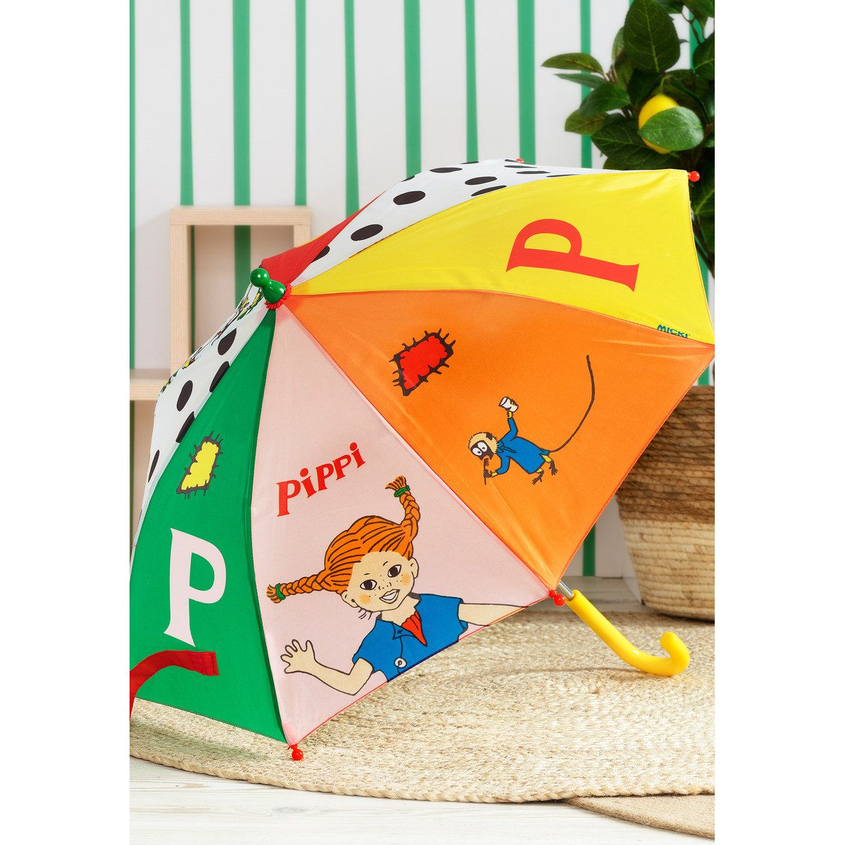 Pippi Langstrumpf Stockregenschirm Pippi Langstrumpf Unisex Kinder – Bild 4 von 5