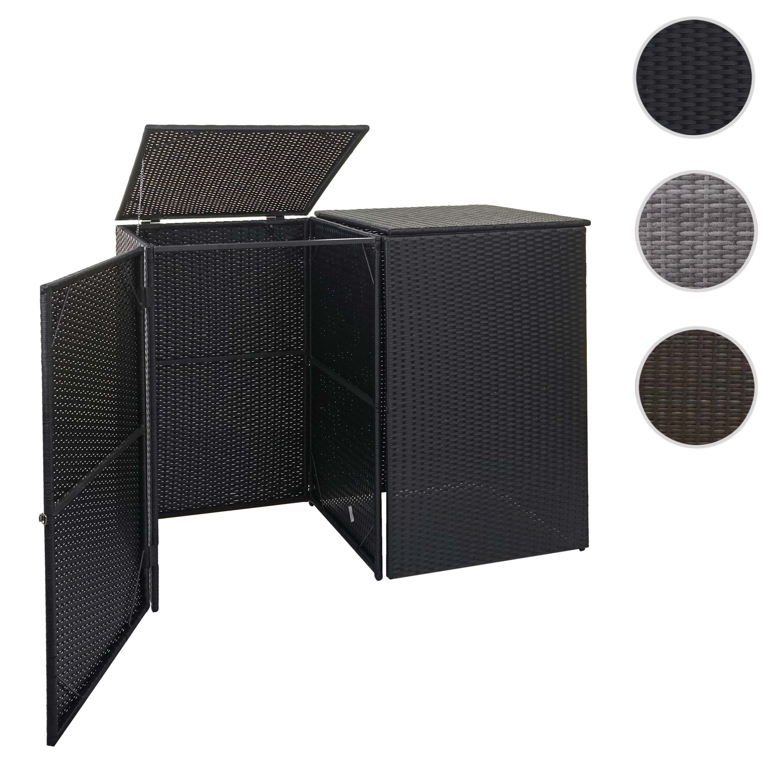MCW Mülltrennsystem MCW-E25-2x1, Deckel und Tür separat zu öffnen, Trennwand zwischen Mülltonnenfächern
