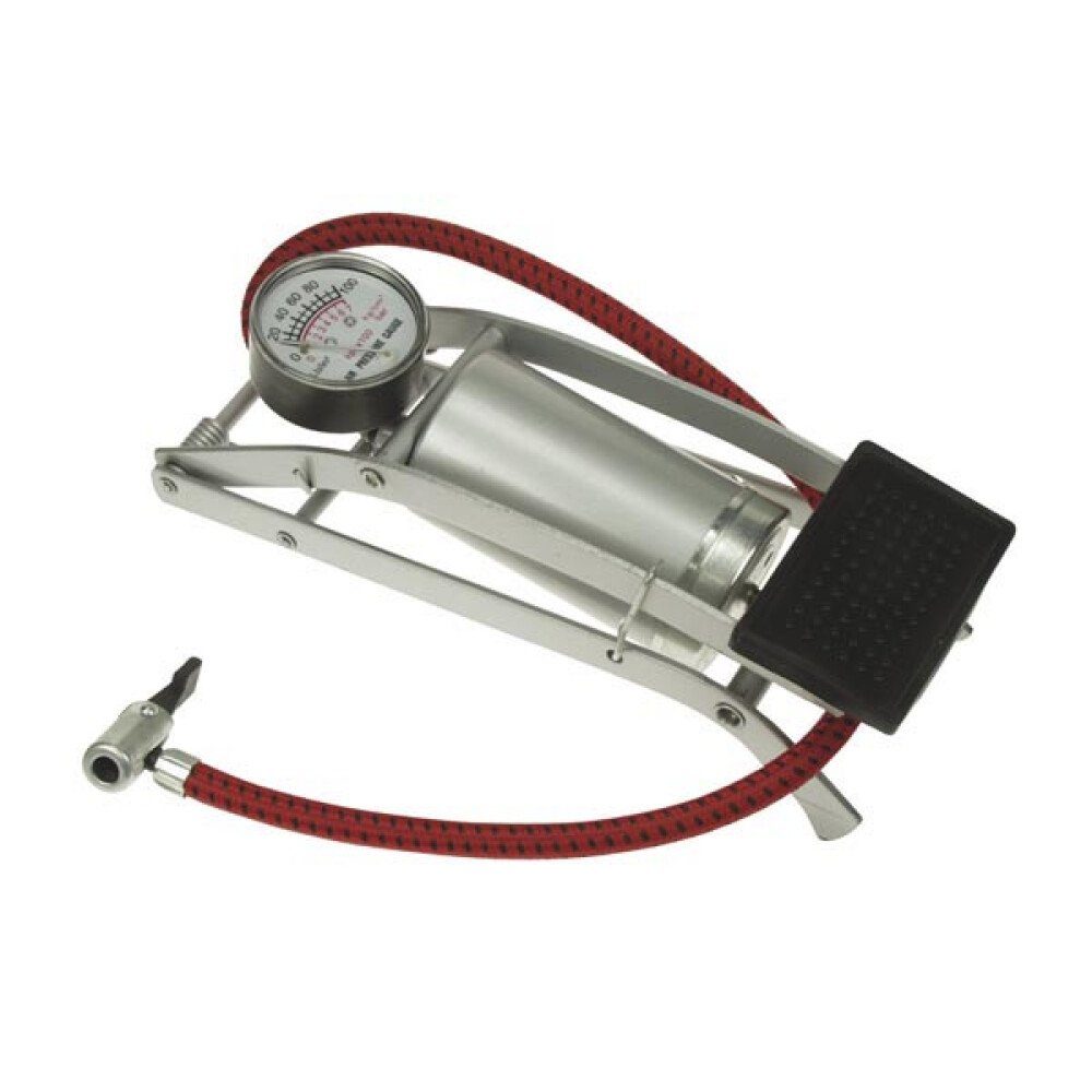 PEREL Fußpumpe FUßPUMPE + MANOMETER (1-tlg)