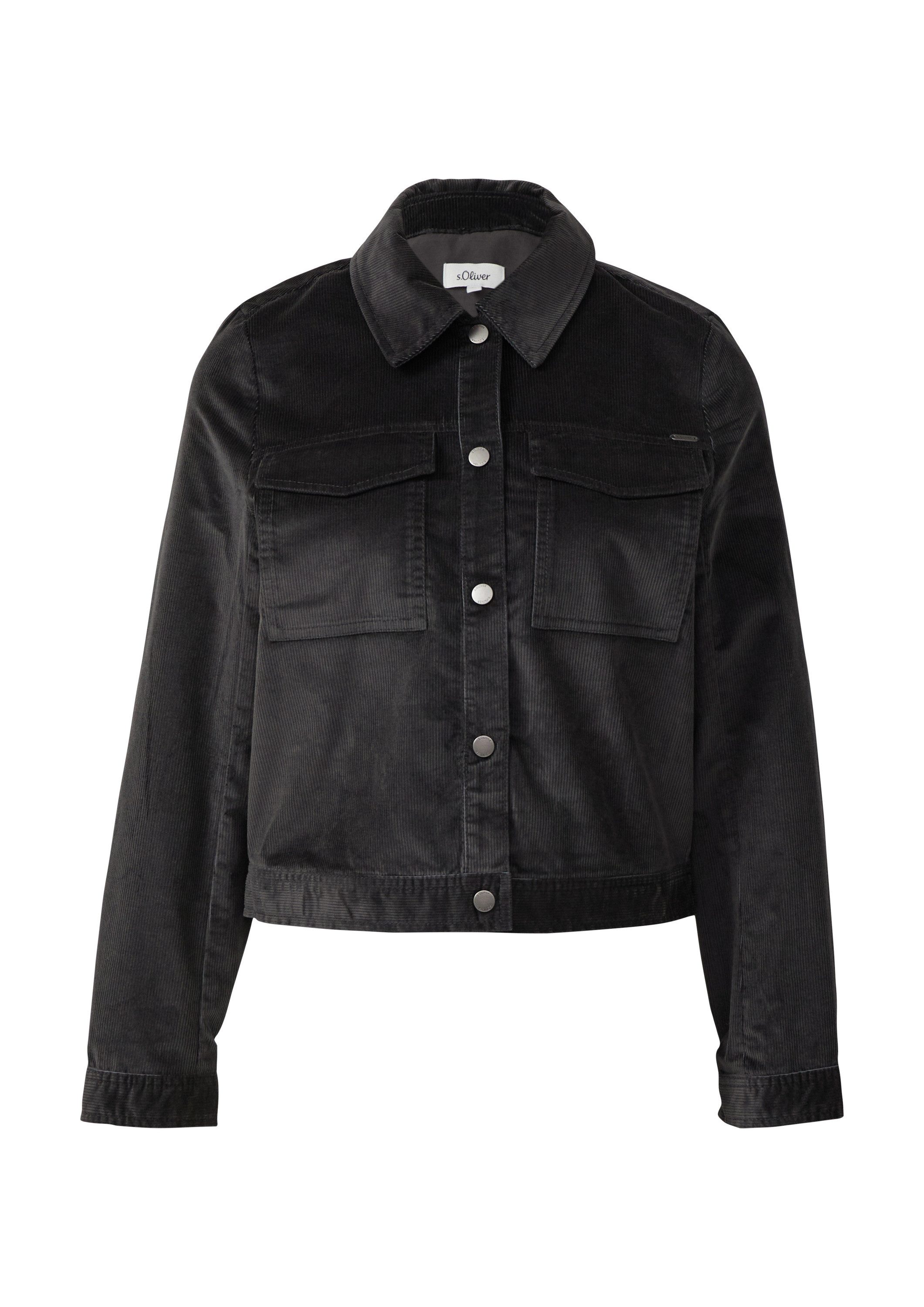 s.Oliver Funktionsjacke Indoor-Jacke Feincord-Jacke mit Hemdkragen und aufg günstig online kaufen