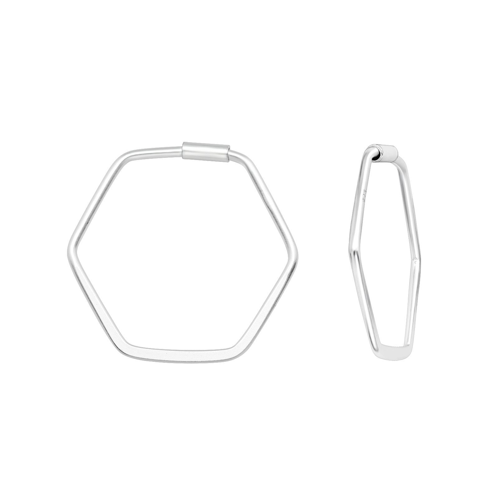 ALEXANDER YORK Paar Creolen HEXAGON, 2-tlg. (2-tlg)