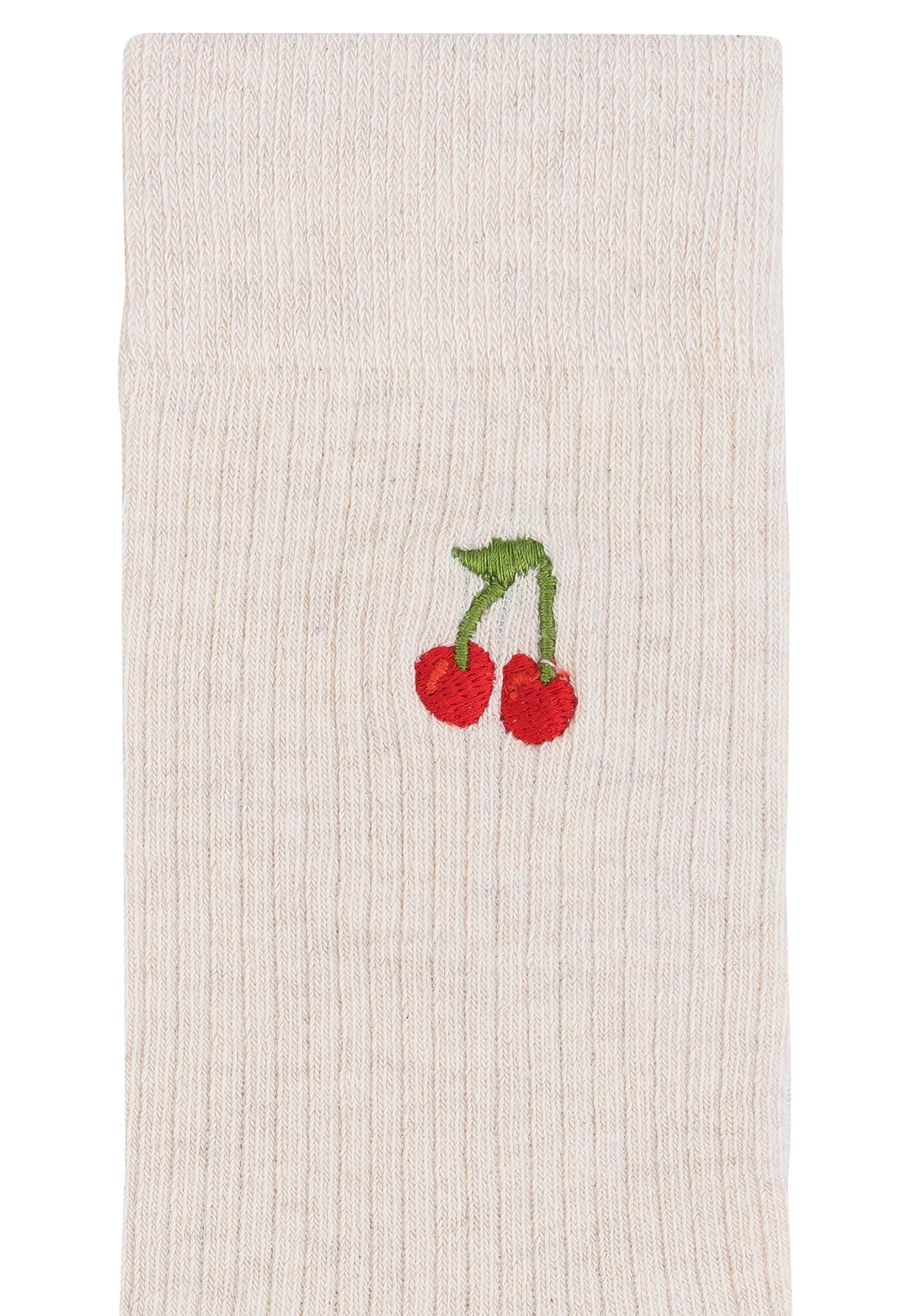 MELA Socken Gerippte Socken Stickerei 1er günstig online kaufen