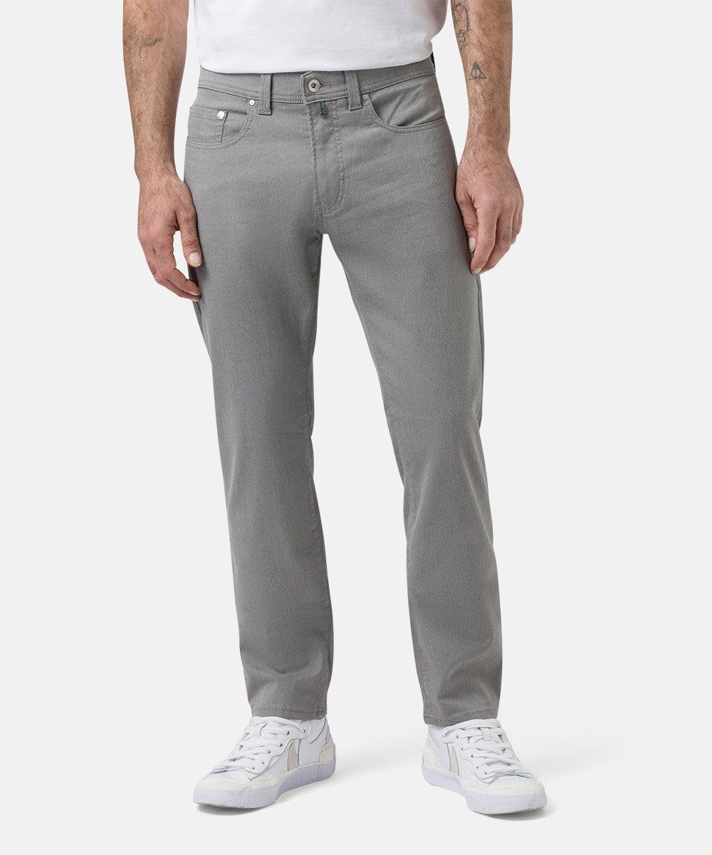 Pierre Cardin 5-Pocket-Jeans Lyon Tapered Baumwoll-Flachgewebe mit feiner Struktur