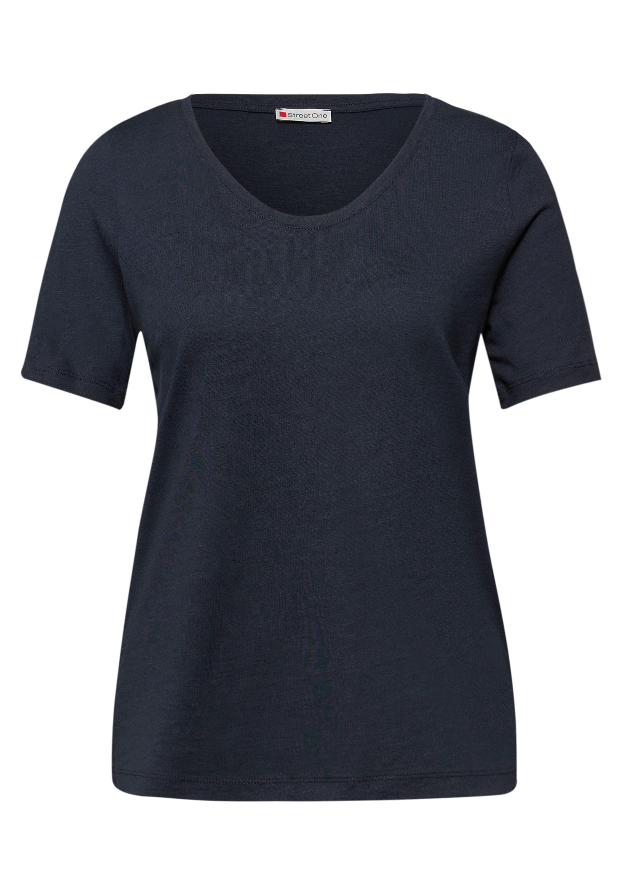 STREET ONE T-Shirt mit abgerundetem V-Ausschnitt – Bild 5 von 5