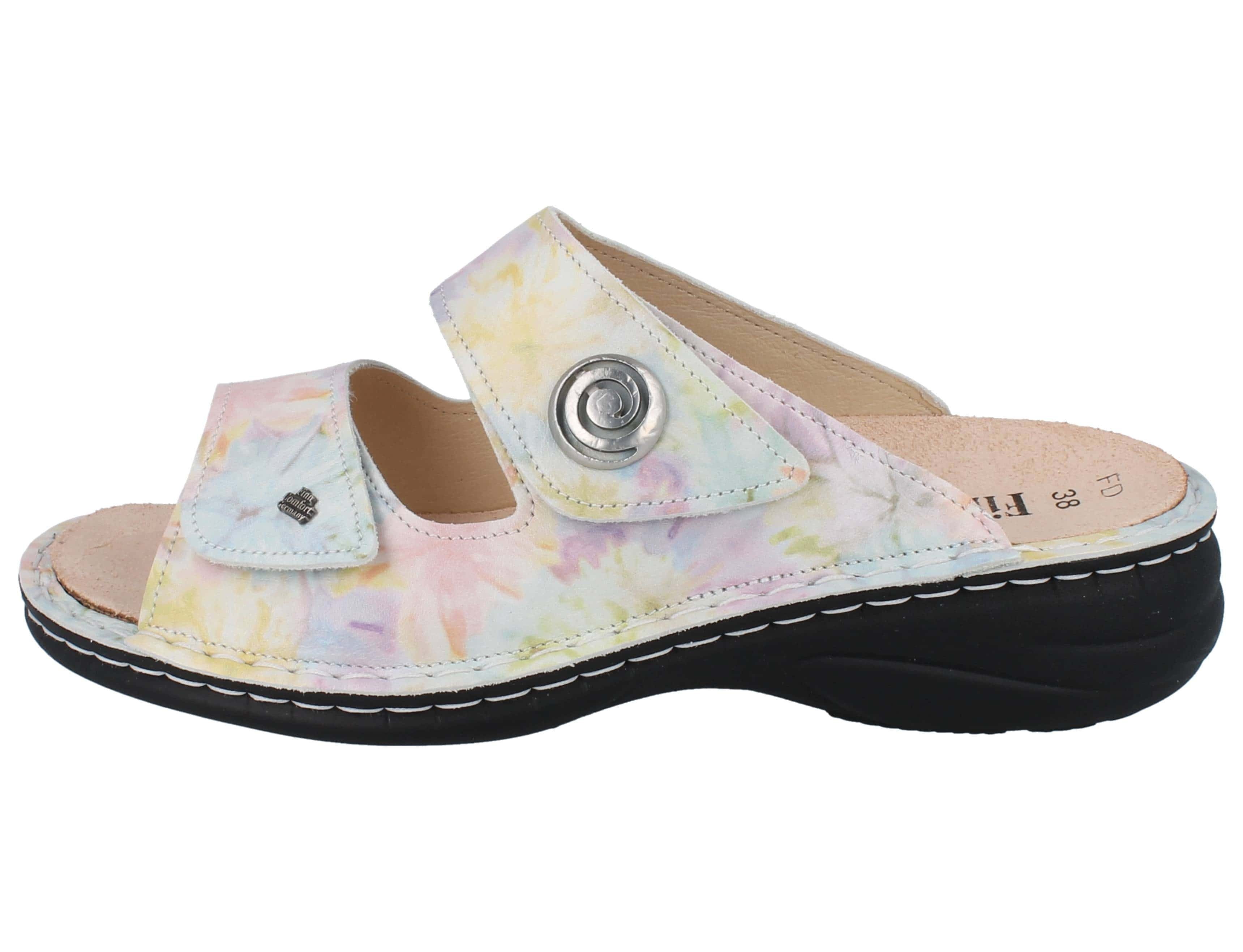 Finn Comfort FINN COMFORT Colina Damen Pantolette mehrfarbig pastell Glattleder - Pantolette Wechselfußbett