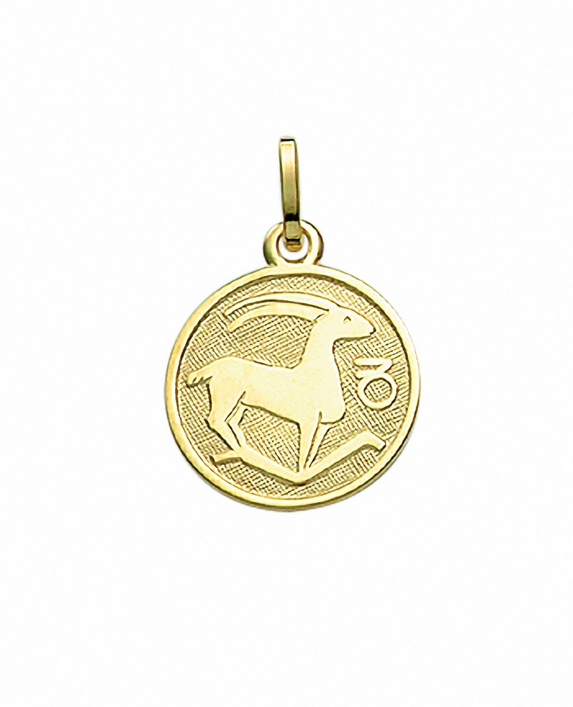 Adelia´s Sternzeichen Gold - 11,8 mit Schmuckset mm, Anhänger 333 Kette Set Halskette Anhänger Ø Steinbock mit