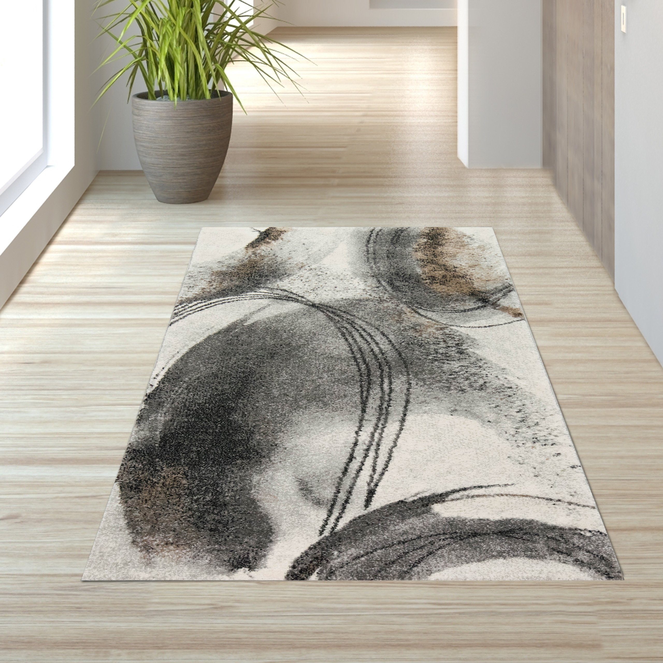 TeppichHome24 Teppich Abstrakter Designerteppiche in verschiedenen Farben, rechteckig, Höhe: 13 mm, abstrakt, modern, Kurzflor, Wohnzimmer, Esszimmer, pflegeleicht