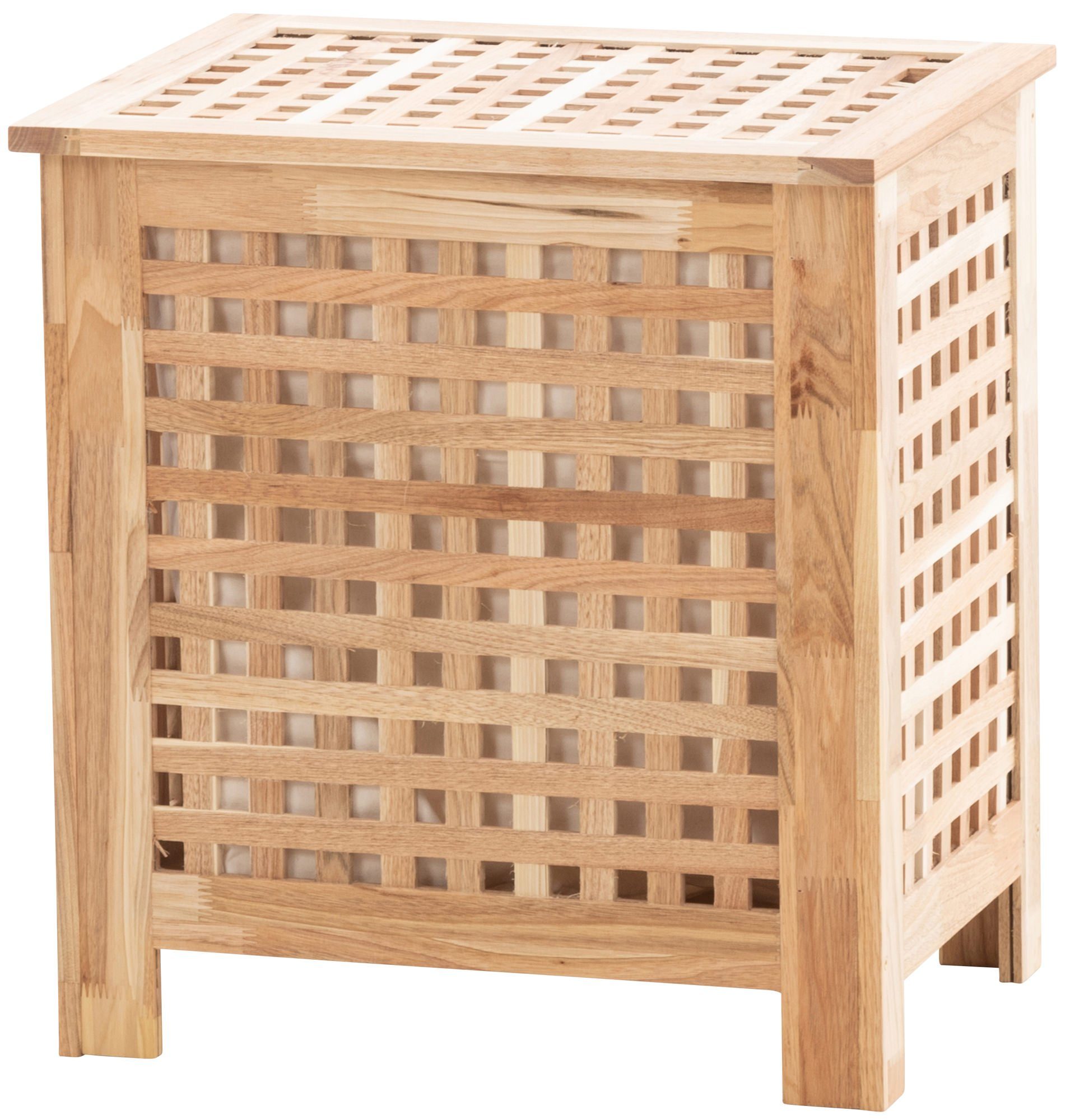 CLP Wäschebox Tarras Holz, Wäschetruhe mit einem Fach und Deckel