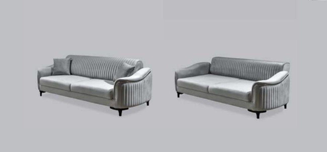 Garnitur Sitzer in Made Sessel, Luxus JVmoebel Sofas Sofagarnitur 3+3+1 Set Europe Sofa