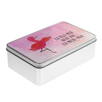 Mr. & Mrs. Panda Dose Flamingo Yoga - Aquarell Pink - Geschenk, entspannt, Dose, Yogapose, (1 St), Stilvolles Design