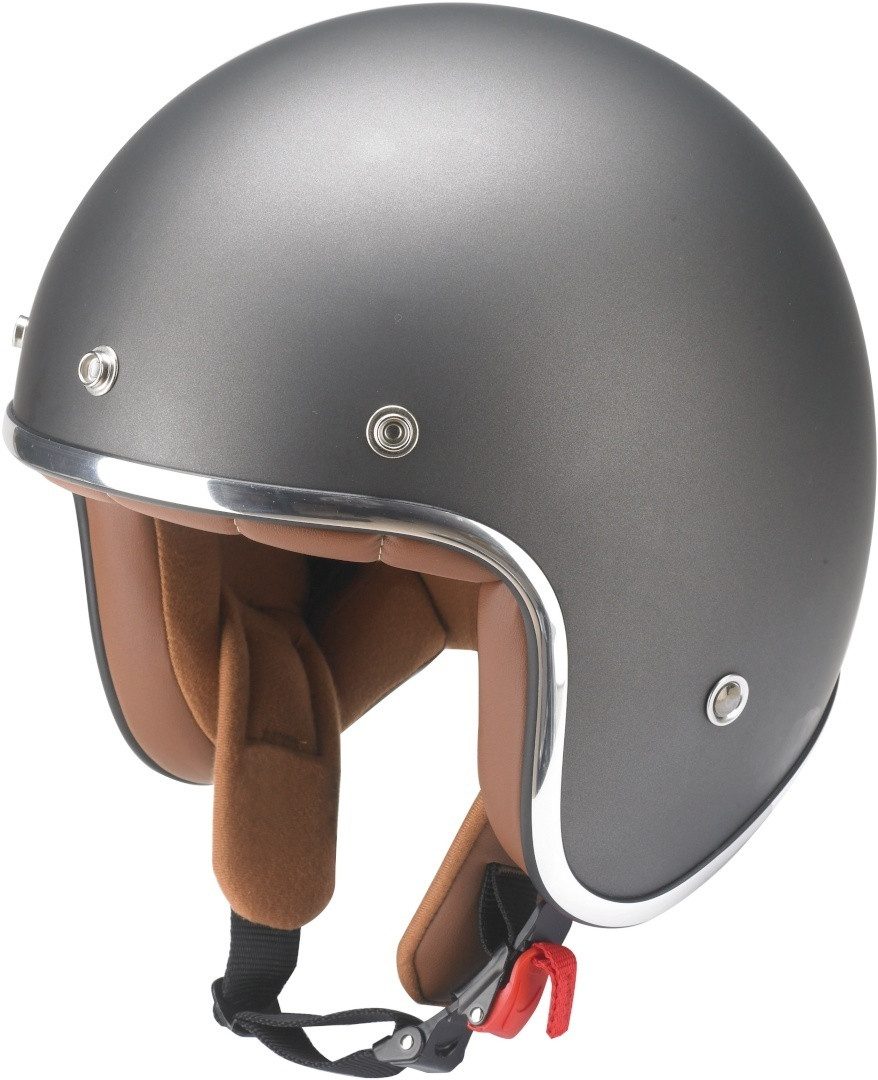 Redbike Motorradhelm RB-756 Titanium Jethelm, Ratschenverschluss