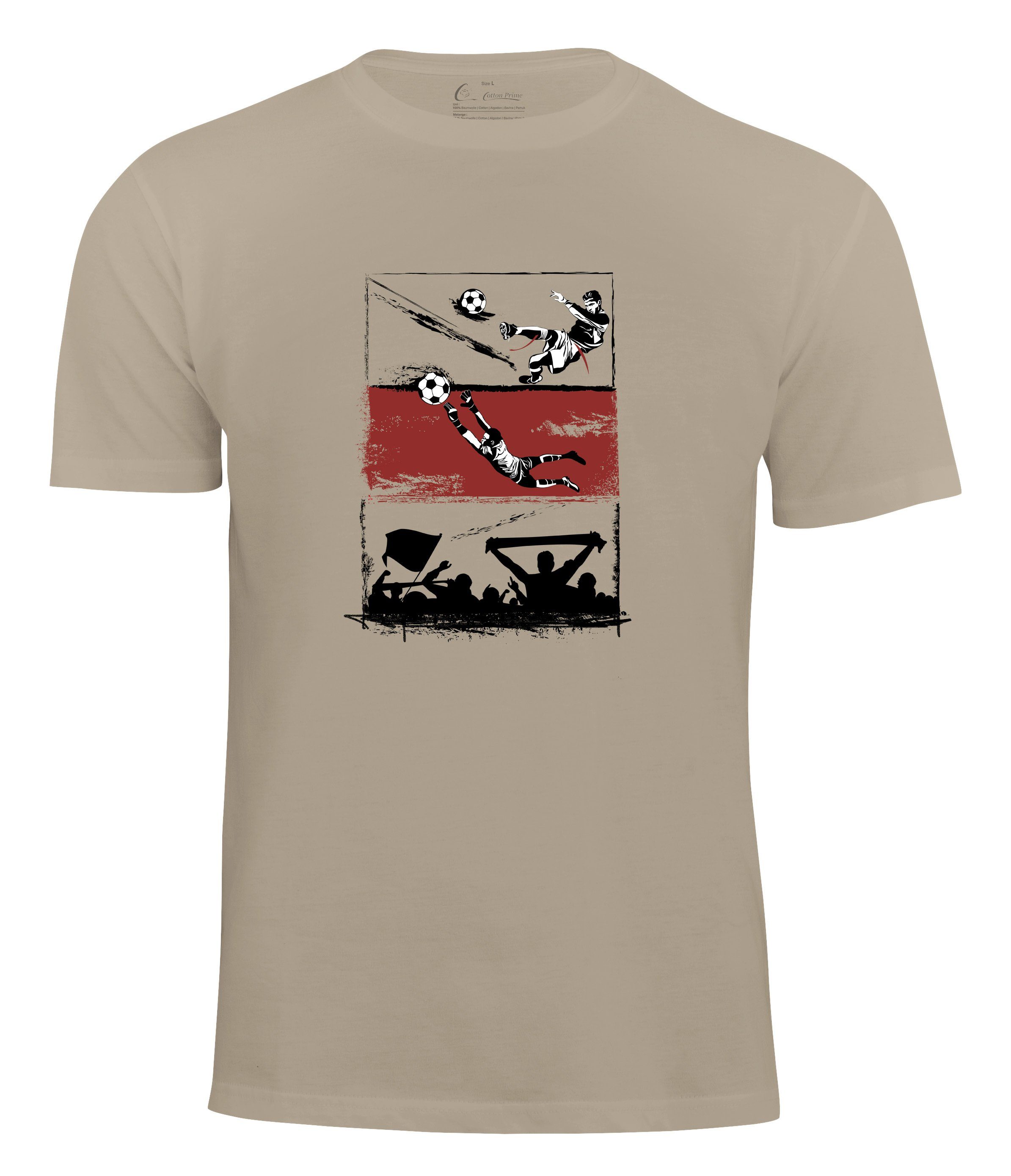 Cotton Fußball Prime® beige T-Shirt