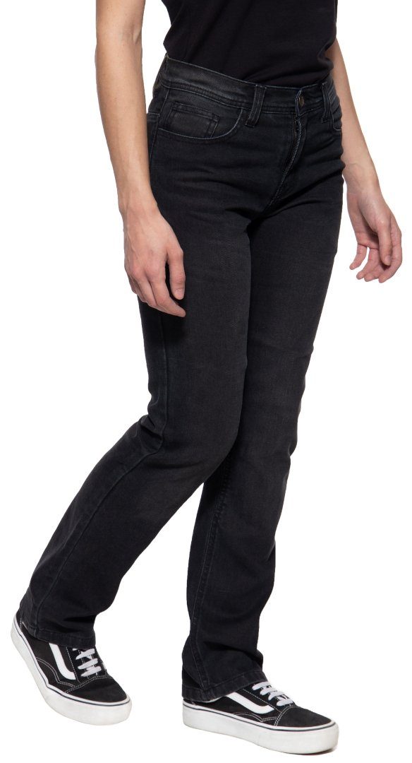 King Kerosin Motorradhose Queen Kerosin Motogear Black Damen Motorrad Jeans abriebfest reißfest