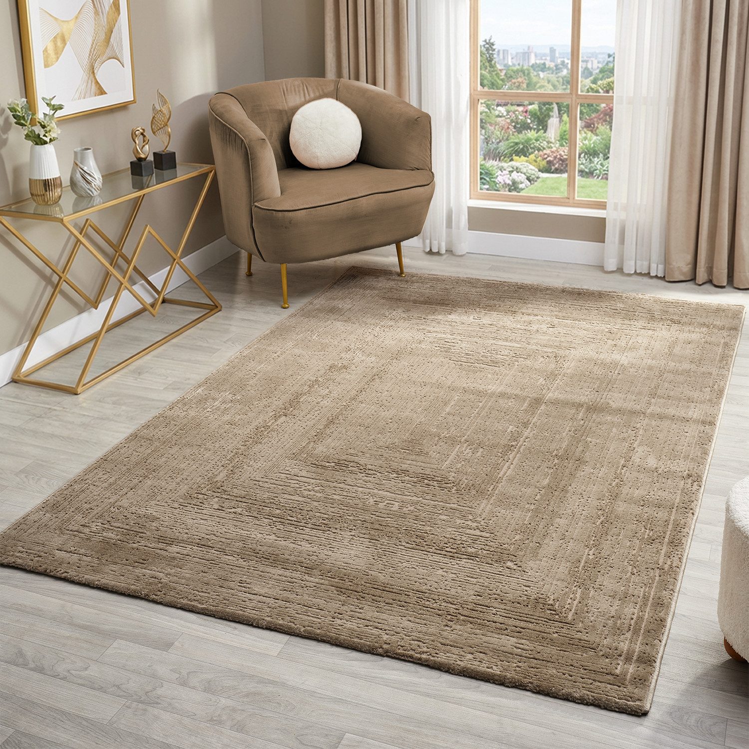 Vimoda Teppich Wohnzimmer neues premium Designteppich modern, Rechteckig, H günstig online kaufen