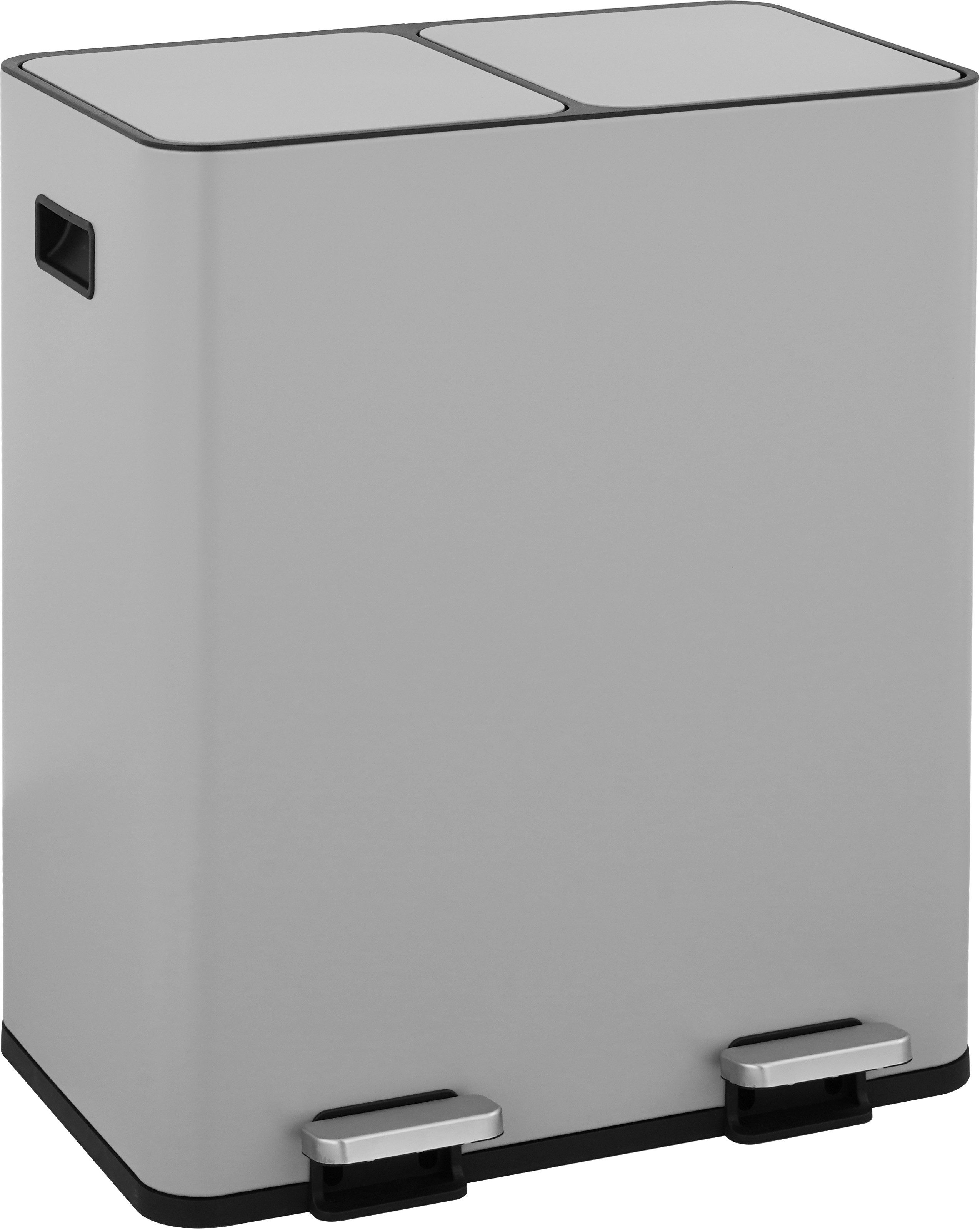 OTTO home Mülleimer Garrin, Soft Close, m. 2 Fächern, Fassungsvermögen 2x15 L bzw. 2x30 L, Mülltrennsystem mit 2 separaten Innenbehältern und Fußtrittpedalen