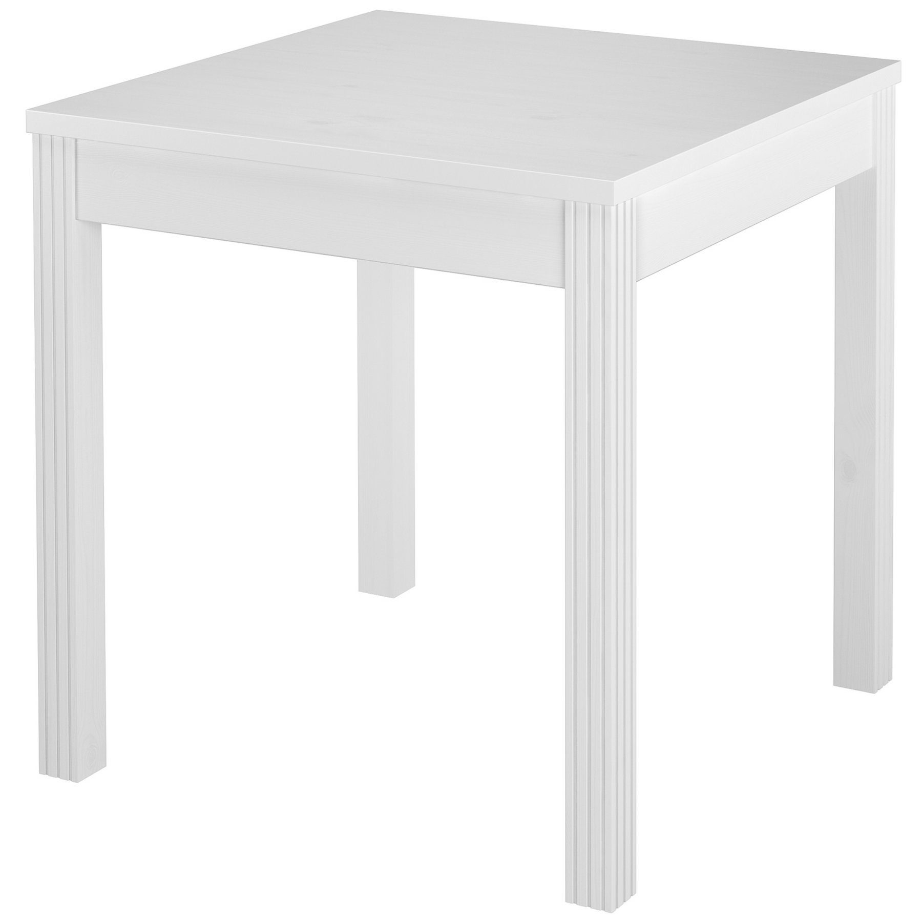 ERST-HOLZ Essgruppe Schöne Essgruppe und Kiefer Tisch waschweiß Massivholz 2 mit Stühle