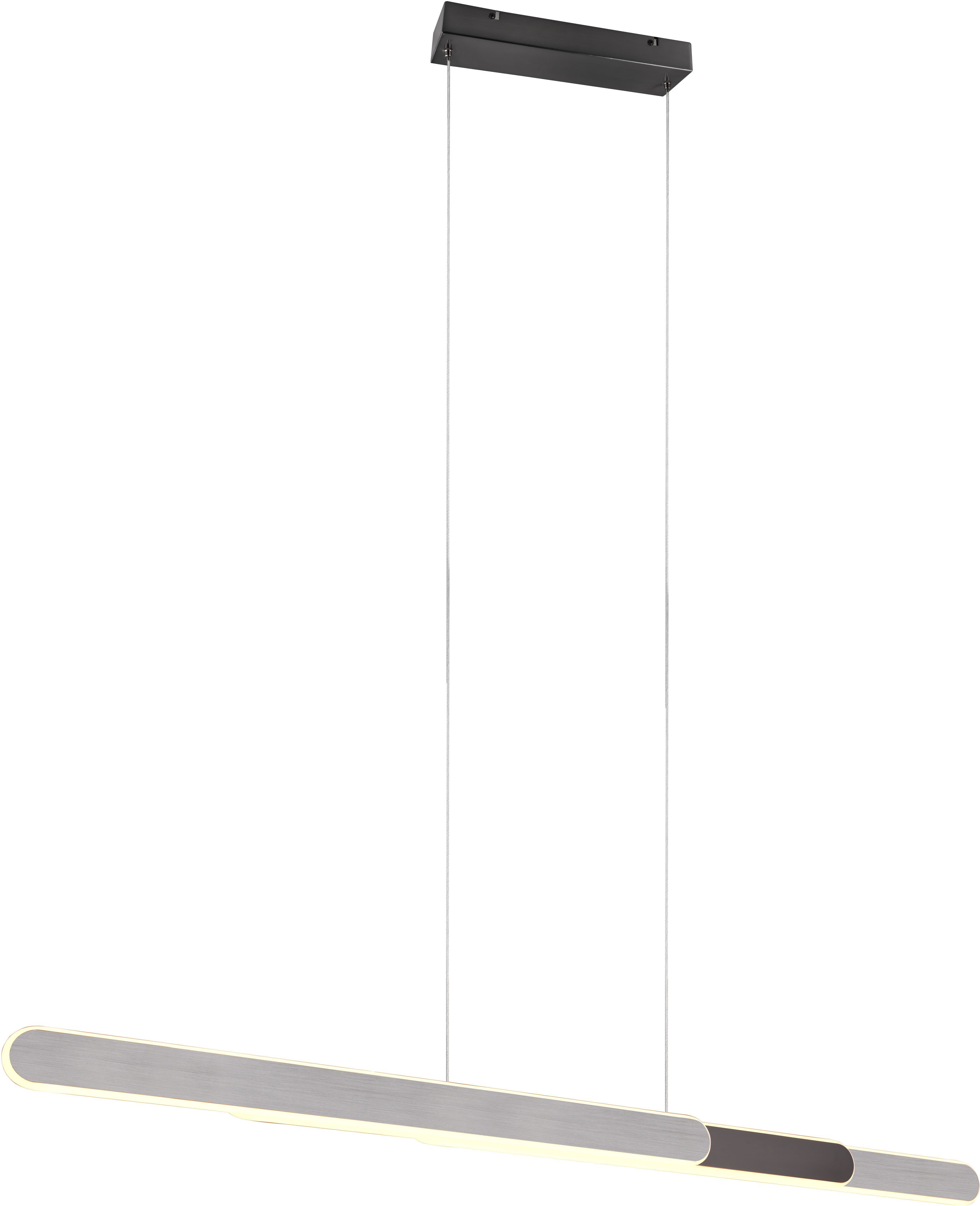 TRIO Leuchten LED Pendelleuchte HELIOS, ausziehbare Hängelampe mit 3 LED Elementen 5800 Lumen CCT, Dimmfunktion, mehrere Helligkeitsstufen, LED fest integriert, Farbwechsler, warmweiß - kaltweiß, 2700-6500K, Touch Dimmer 4 Stufen, höhenverstellbar up and down Licht