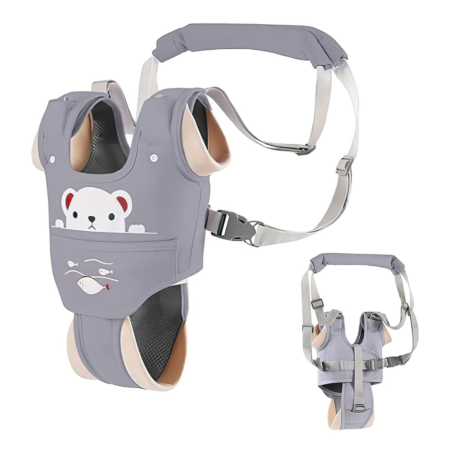 Refined Living Lauflernhilfe Lauflernwagen Baby Walker Lauflernhilfe Gehhilfe für Einstellbar, (Multifunktional MaxTragfähigkeit 36kg mit Magischen Aufklebern, 3 in 1 Abnehmbarer), Kleinkind 9-24 Monthe Ergonomisch Stehen Gehen Lernen Helfer