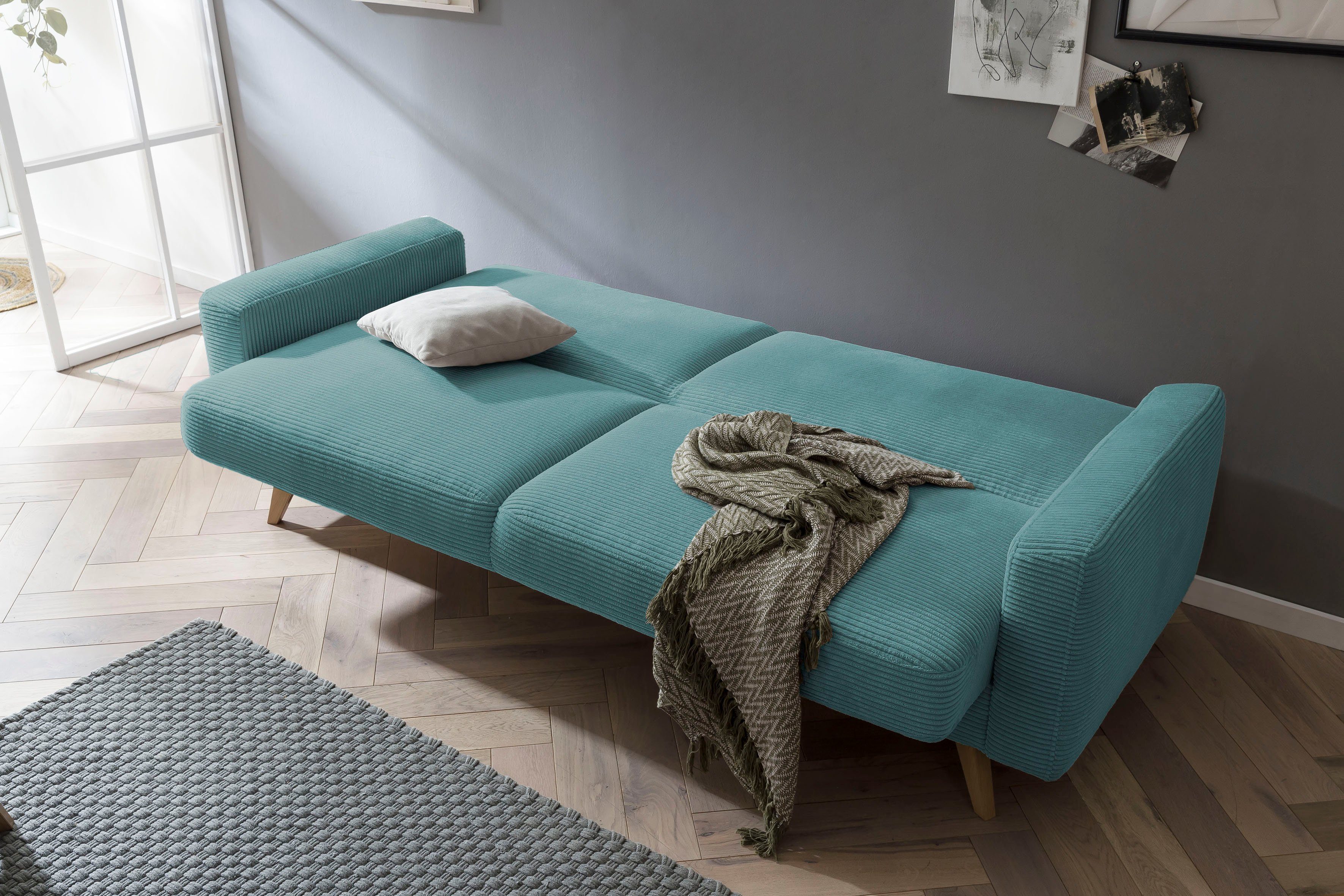 - fashion Bettfunktion sofa 3-Sitzer Bettkasten Samso, sky exxpo Inklusive und