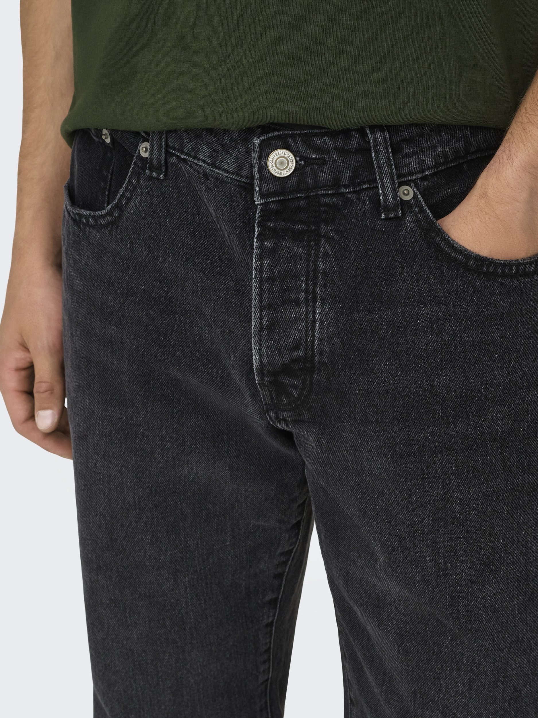 ONLY & SONS 5-Pocket-Jeans ONSEDGE STRAIGHT BLACK 6985 TAI DNM