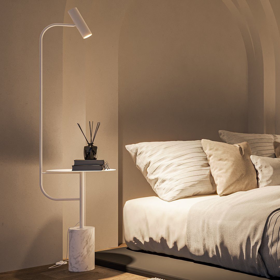 Neona Stehlampe ARTEMIS Weiß, Bewegliches Leuchtelement, günstig online kaufen