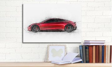 WandbilderXXL Leinwandbild Red Roadstar, Auto (1 St), Wandbild,in 6 Größen erhältlich