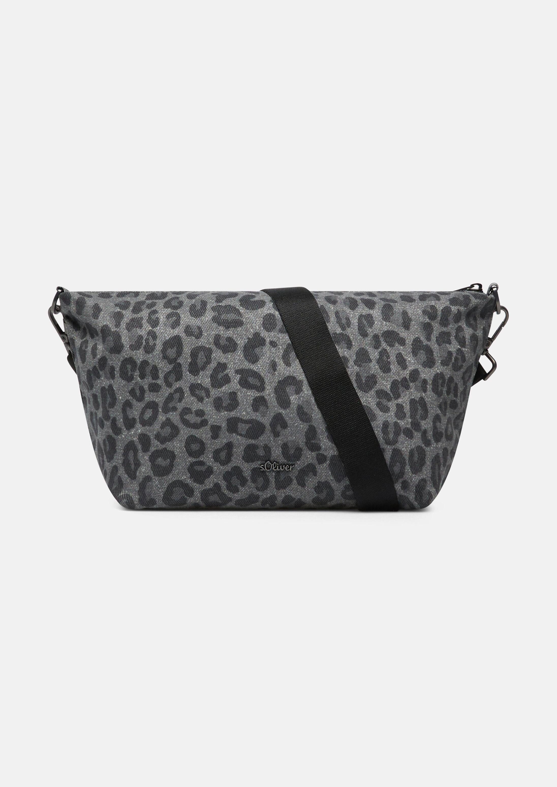 s.Oliver Umhängetasche Tasche, Crossbody Bag mit Animal-Muster und Reißverschlussfach