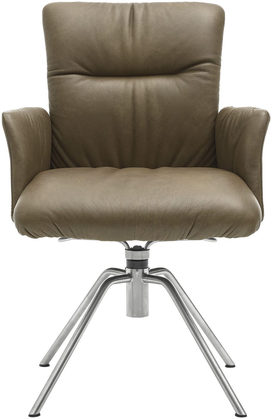 Musterring Armlehnstuhl Helmond 6610 (Packung, 1 St), Gestell Edelstahl, drehbar, besonders leger gepolstert, mit Armlehne