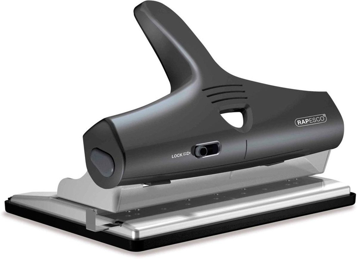 RAPESCO Locher Mehrfachlocher Aluminium 32 Blatt Schwarz