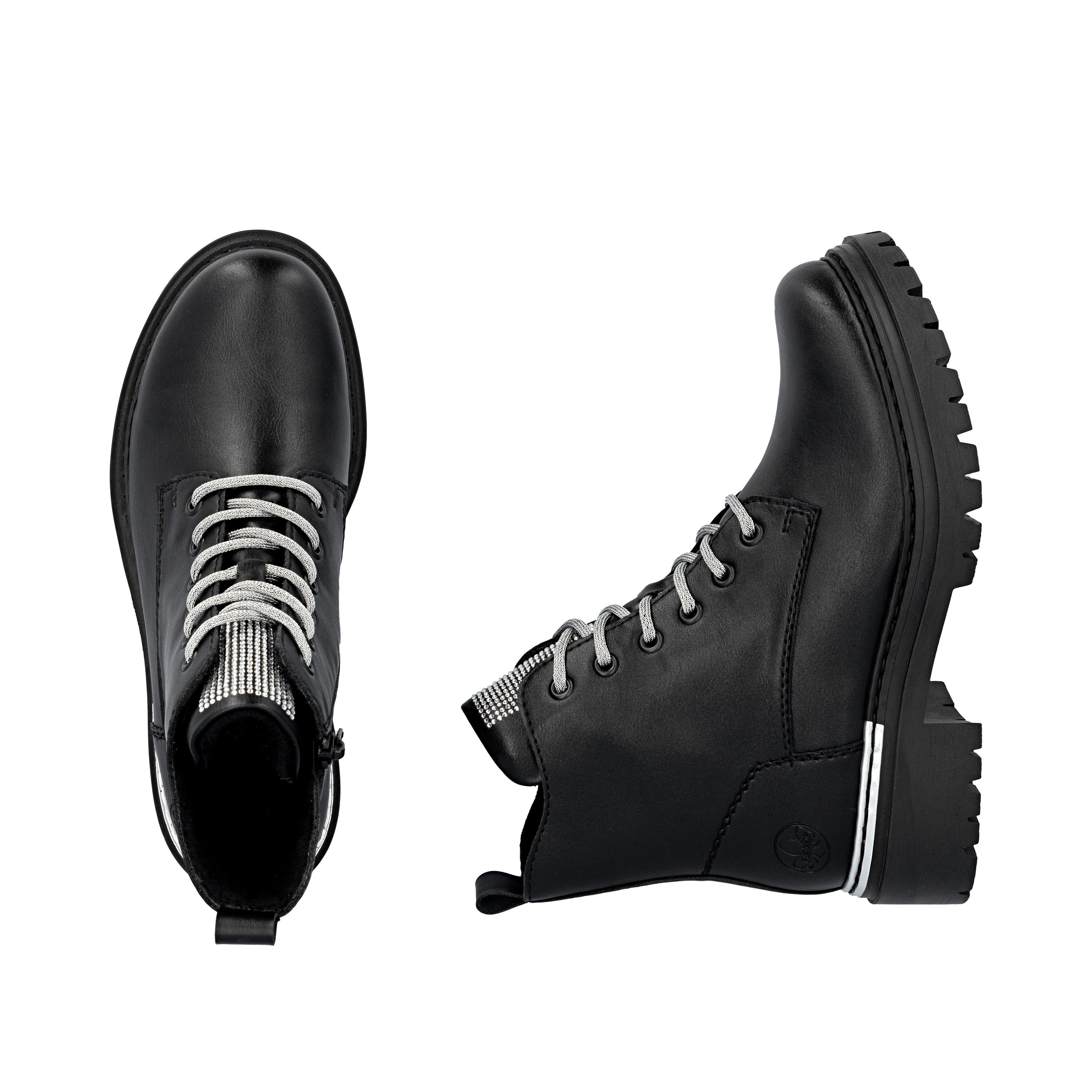 Rieker Schnürboots Schnürstiefelette, Profilsohle, mit praktischem Innenreißverschluss – Bild 4 von 5