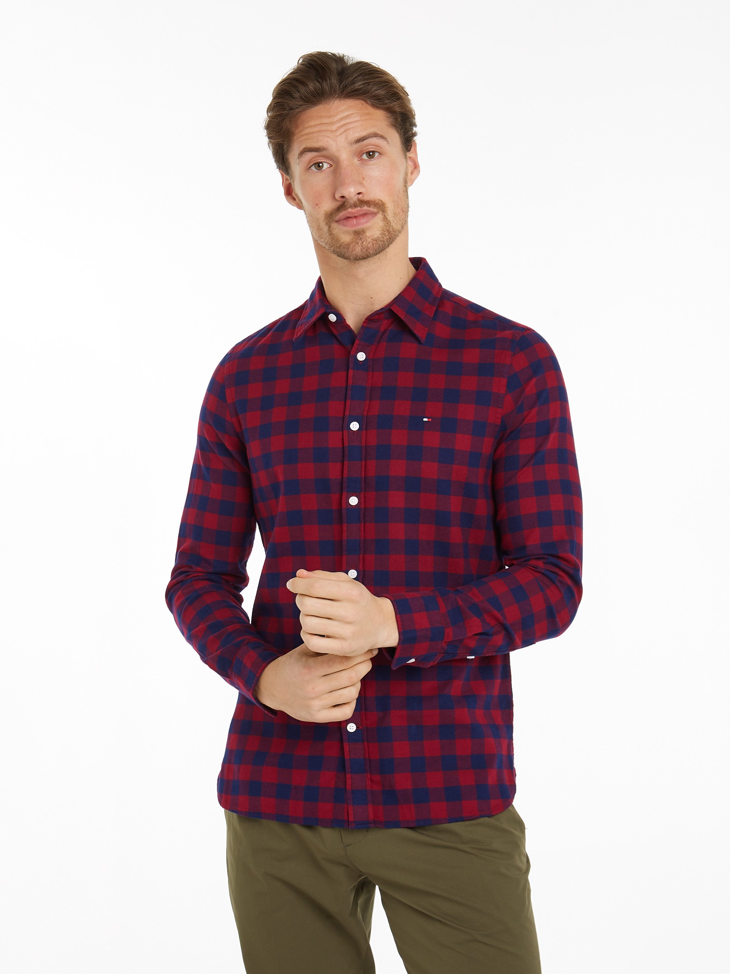 Tommy Hilfiger Langarmhemd BRUSHED GINGHAM SF günstig online kaufen