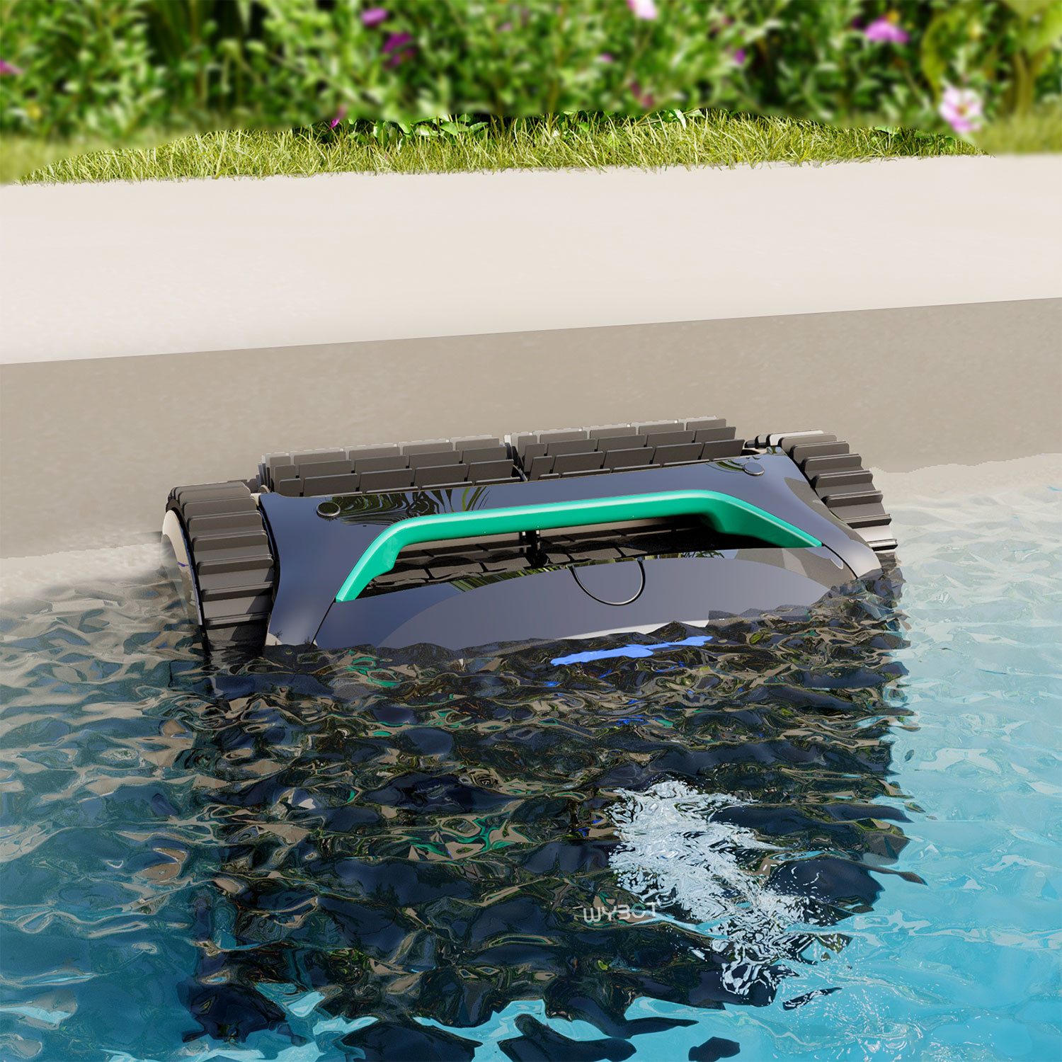 WYBOT Poolroboter C2 kabellos, über App steuerbar, lange Laufleistung