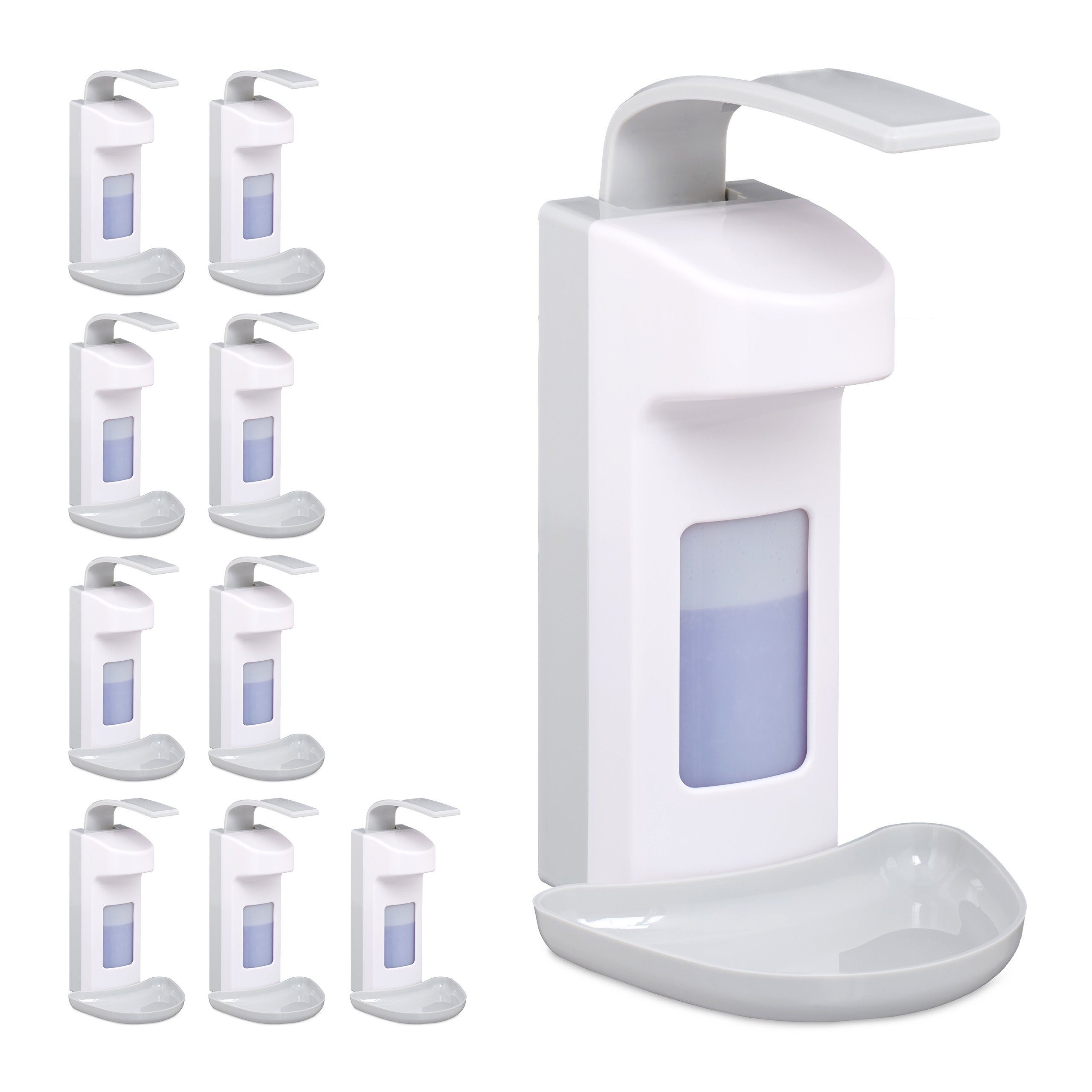 Desinfektionsmittelspender 10 x Desinfektionsspender mit Schale