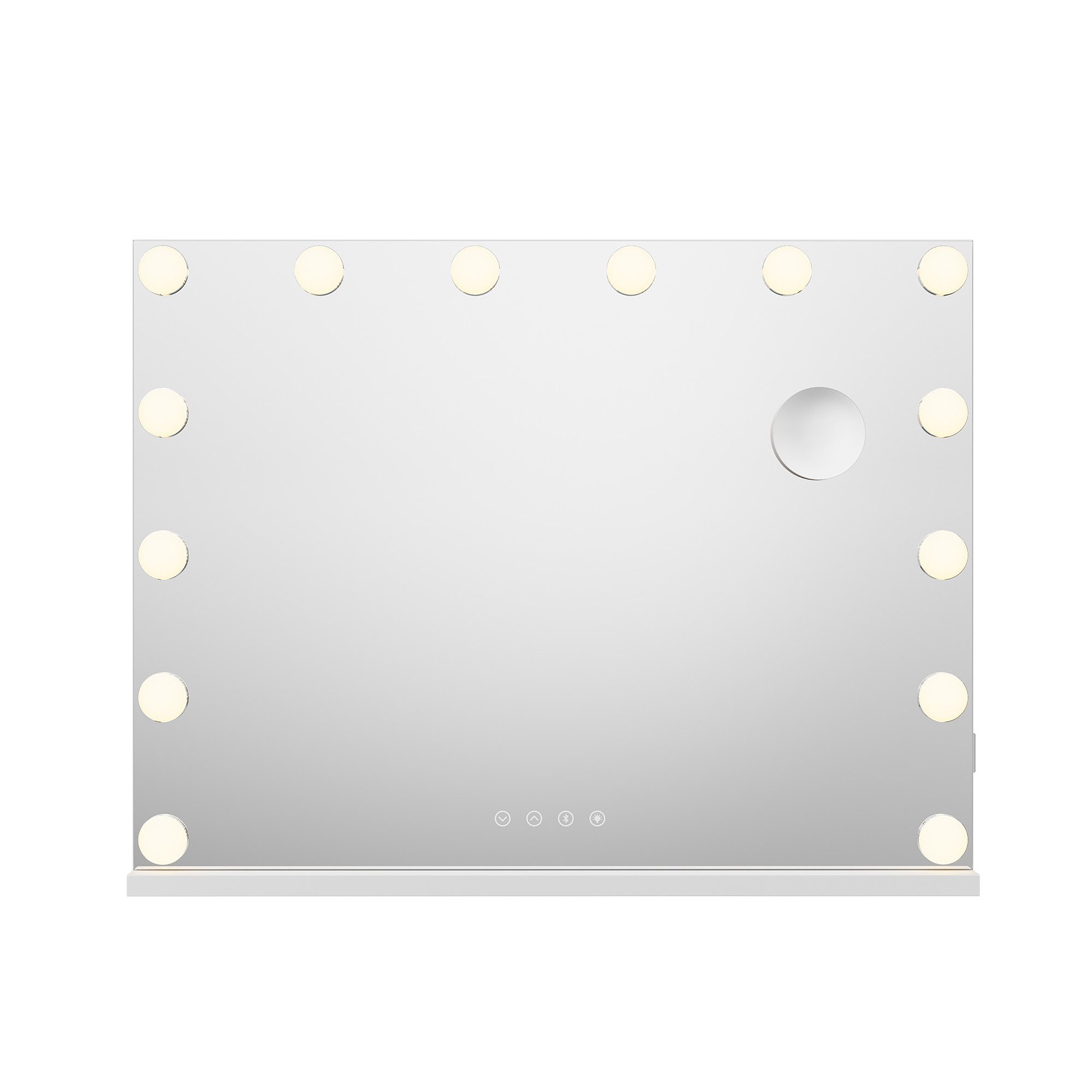 Kosmetikspiegel Dreifarbiger LED-Kosmetikspiegel mit Bluetooth und USB-Funktionalität