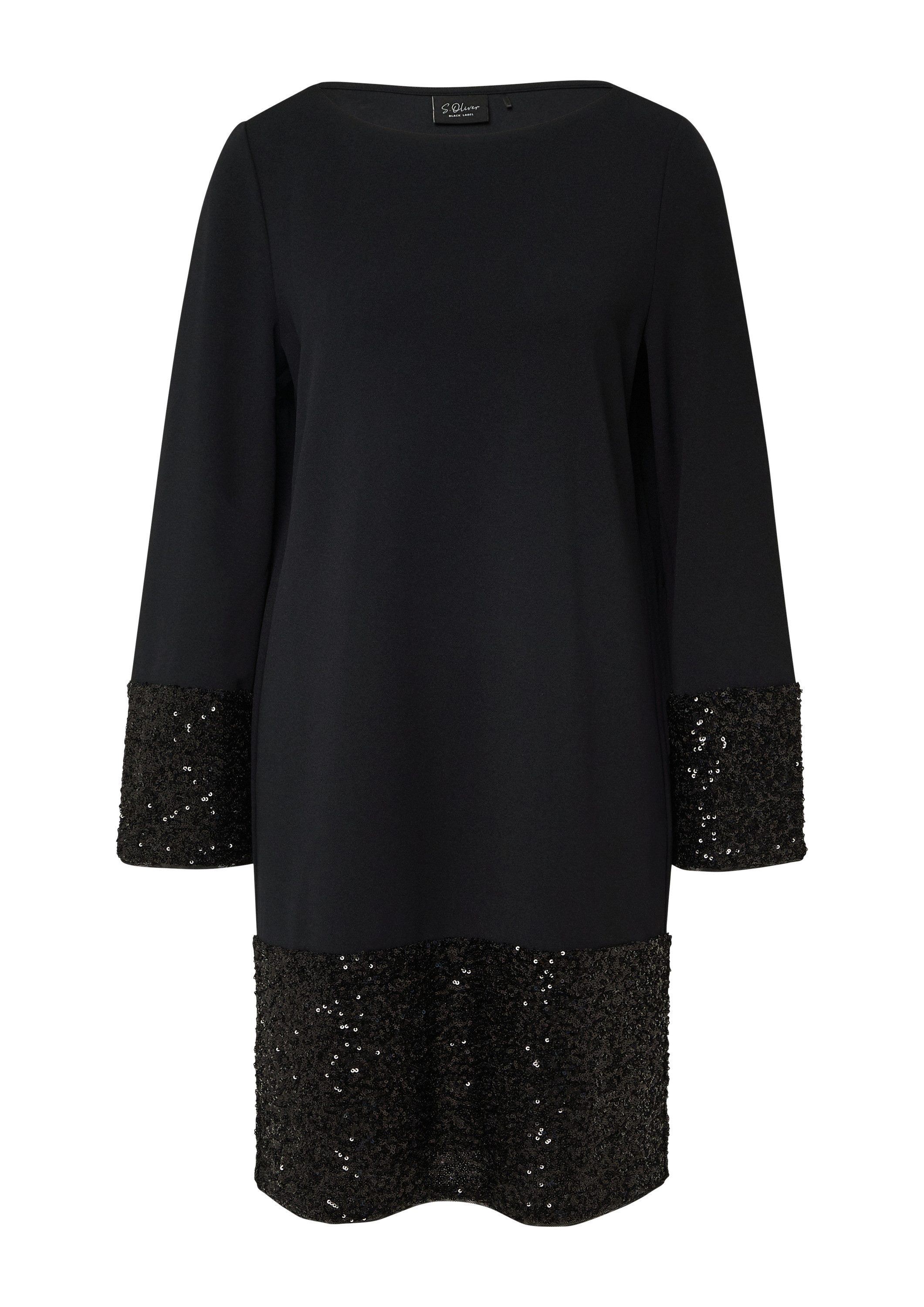 s.Oliver Midikleid Kleid Kurzes Kleid mit Pailletten am Saum günstig online kaufen