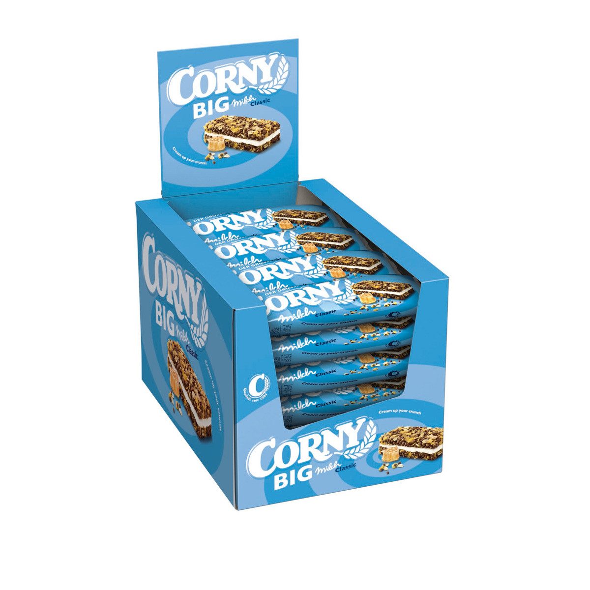 CORNY Cerealien, Corny Milch Der Große Classic Milchcreme und Bienenhonig 40g 24er Pack