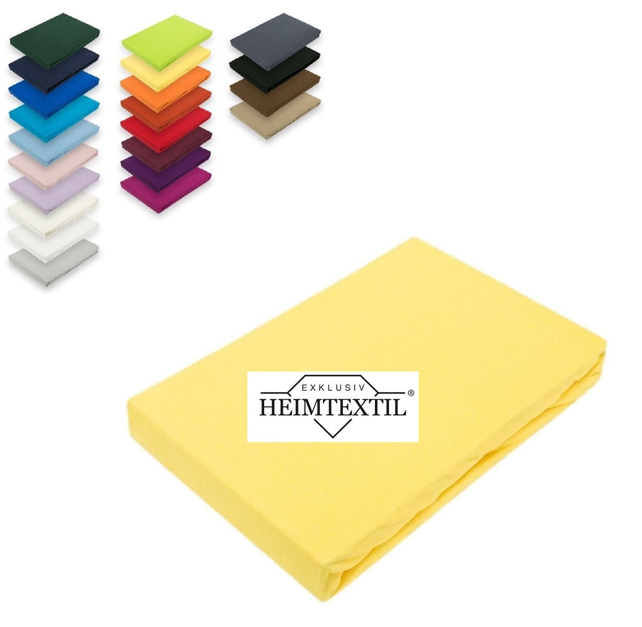 EXKLUSIV HEIMTEXTIL Spannbettlaken Marke Jersey Spannbettlaken Spannbetttuch Bettlaken Rundumgummizug, Jersey, Gummizug: rundum, (1 Stück), mit Rundumgummizug – Bild 2 von 5