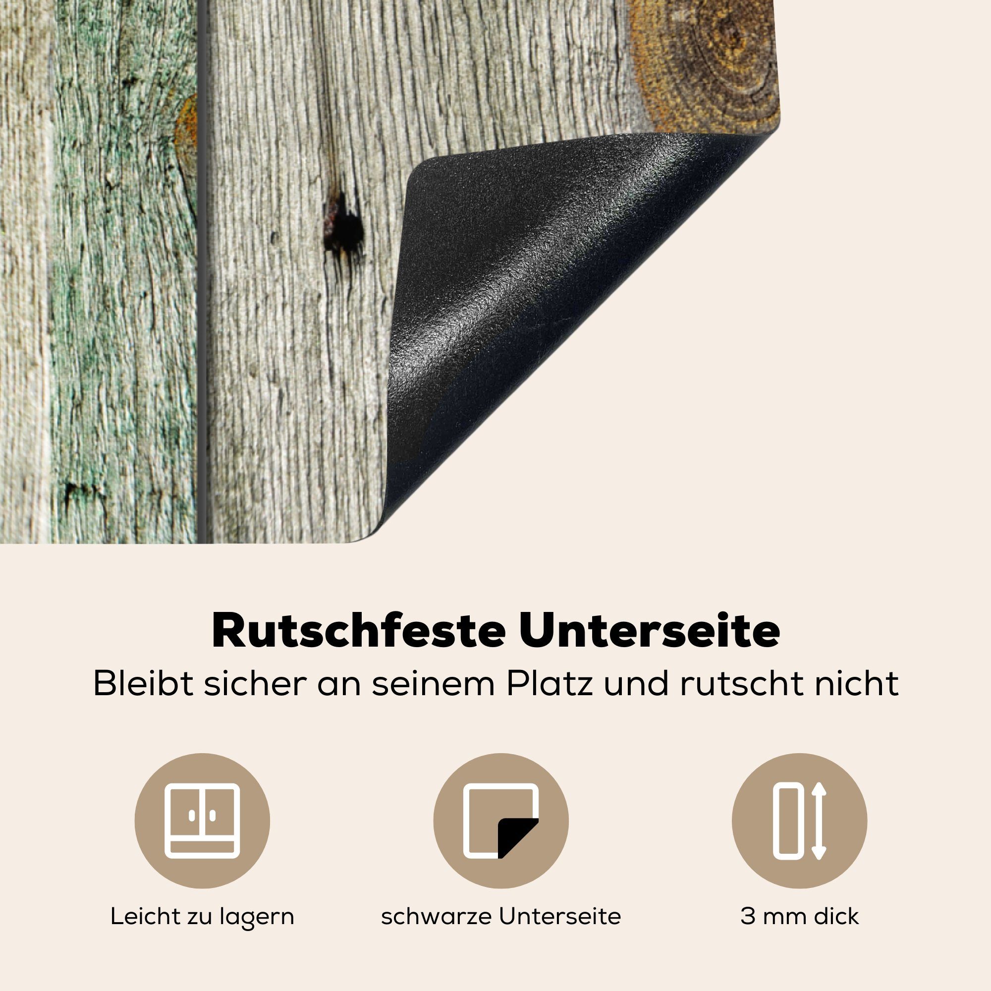 MuchoWow Herdblende-/Abdeckplatte - Design, Arbeitsplatte (1 Regal für Holz tlg), Ceranfeldabdeckung, 78x78 - Vinyl, küche cm