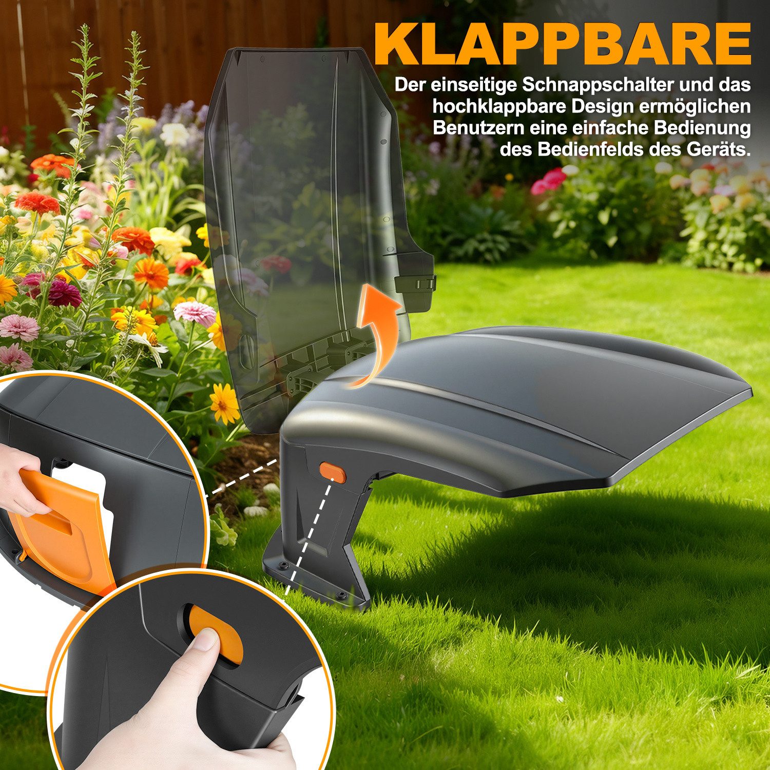 Clanmacy Mähroboter-Garage Rasenmäher Garage Mähroboter Dach Schutzhülle Klappbar Schuppen, BxTxH: 57x70x34 cm, (1-St)