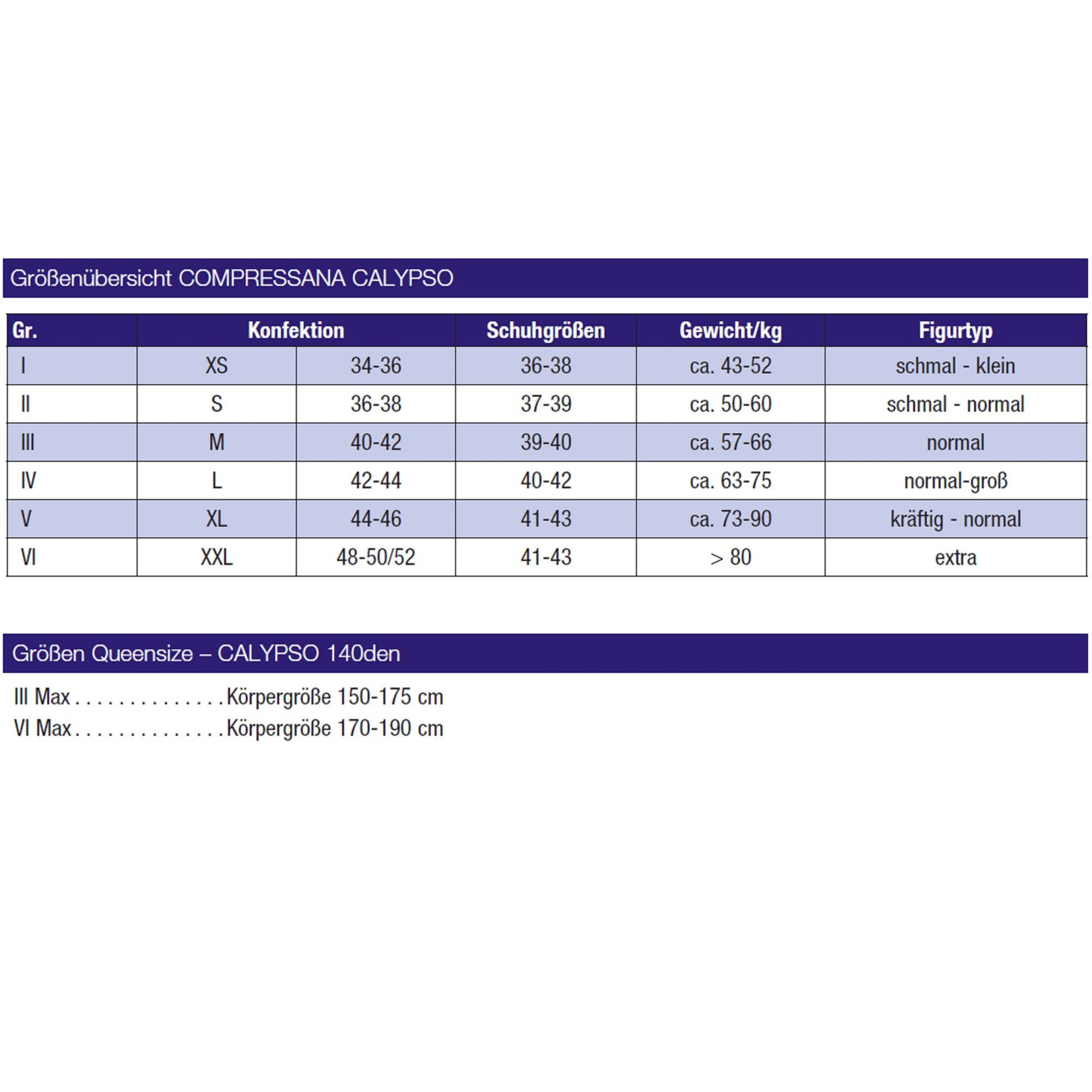 COMPRESSANA Stützstrumpfhose CALYPSO 140 DEN Stützstrumpfhose mit Komfort-Hosenteil