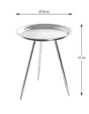 HAKU Beistelltisch HAKU Möbel Beistelltisch - silber lackiert - H. 47cm