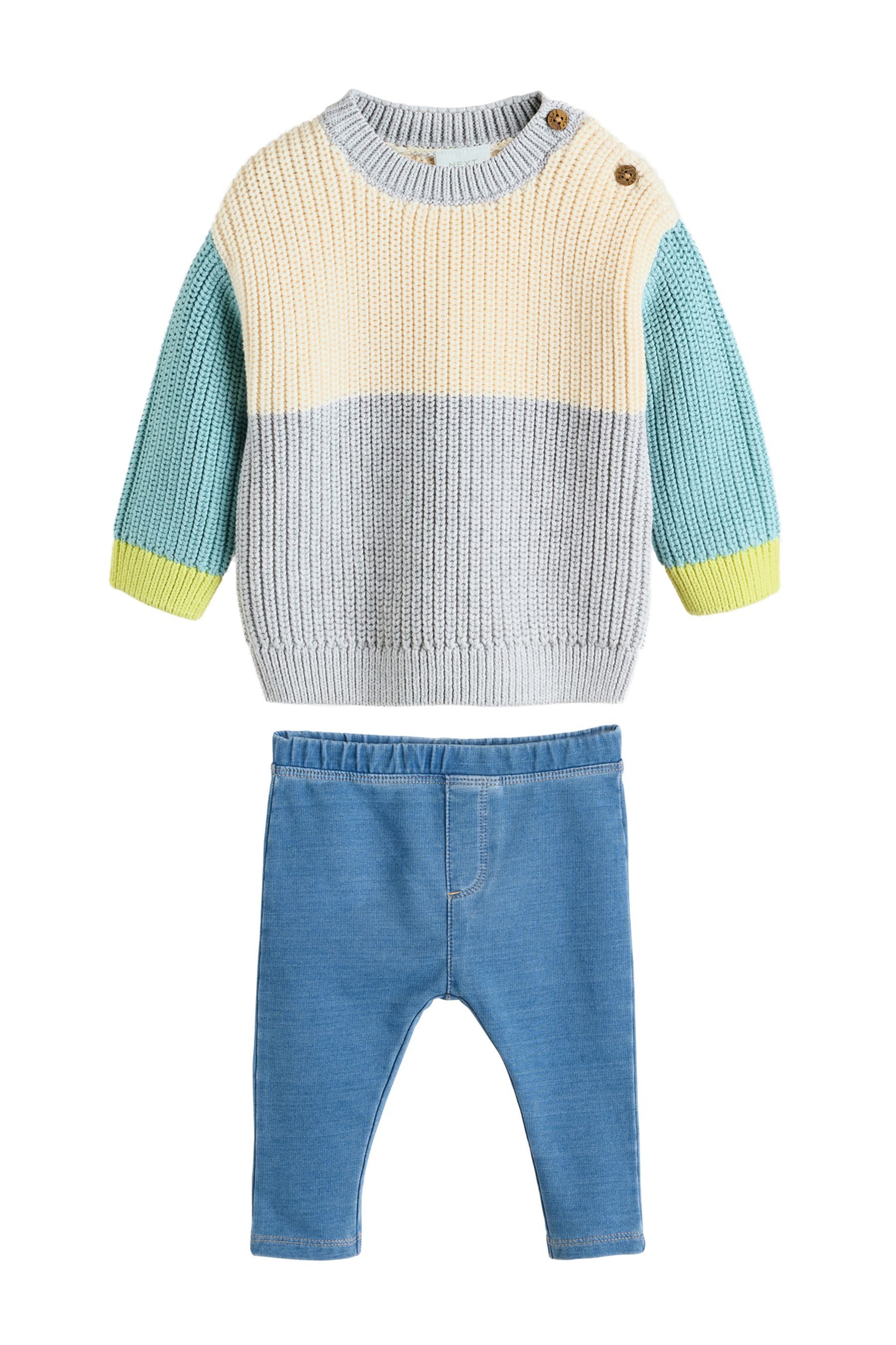 Top & Leggings Baby-Set mit Pullover und Leggings