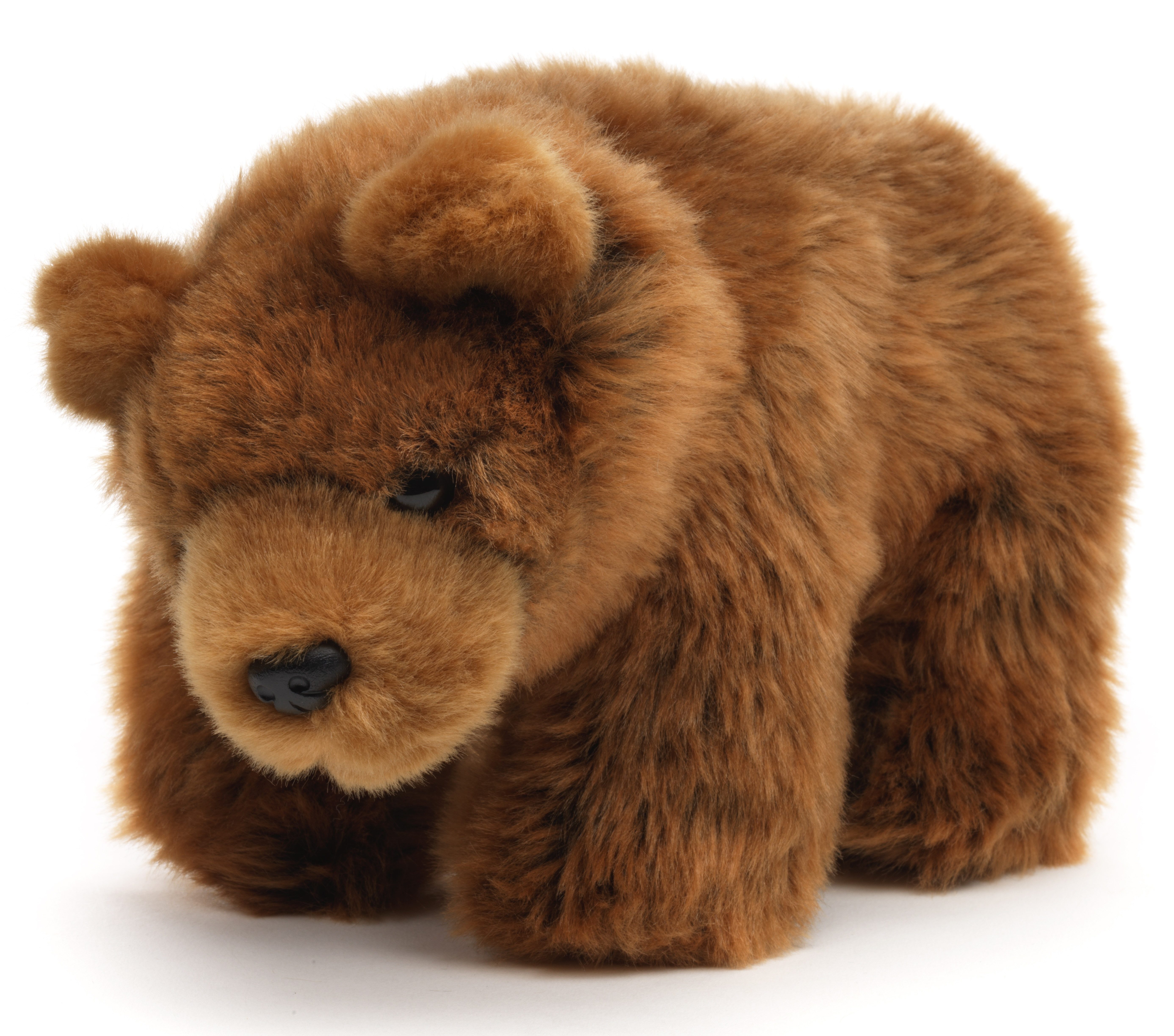 Uni-Toys Kuscheltier Braunbär, stehend - 23 cm (Länge) - Plüsch-Bär - Plüschtier, zu 100 % recyceltes Füllmaterial