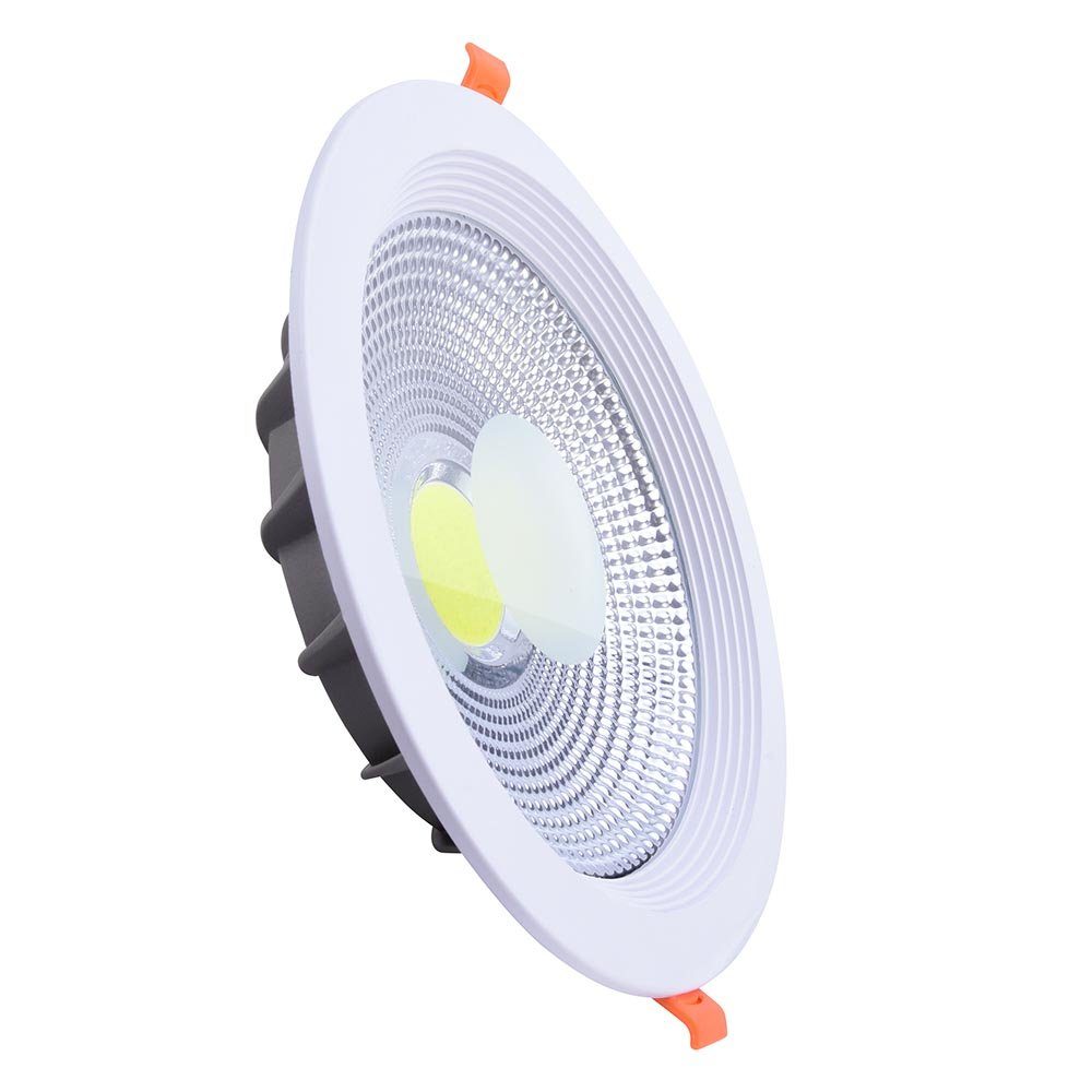 Rosnek LED Einbaustrahler 15/30W, Einbau, Warm/Natürlich/Kalt weiß, für Haus Innenraumdekoration, COB, Warmweiß, Naturweiß, Kaltweiß, LED COB Downlight, warme Atmosphäre 30W Kaltweiß