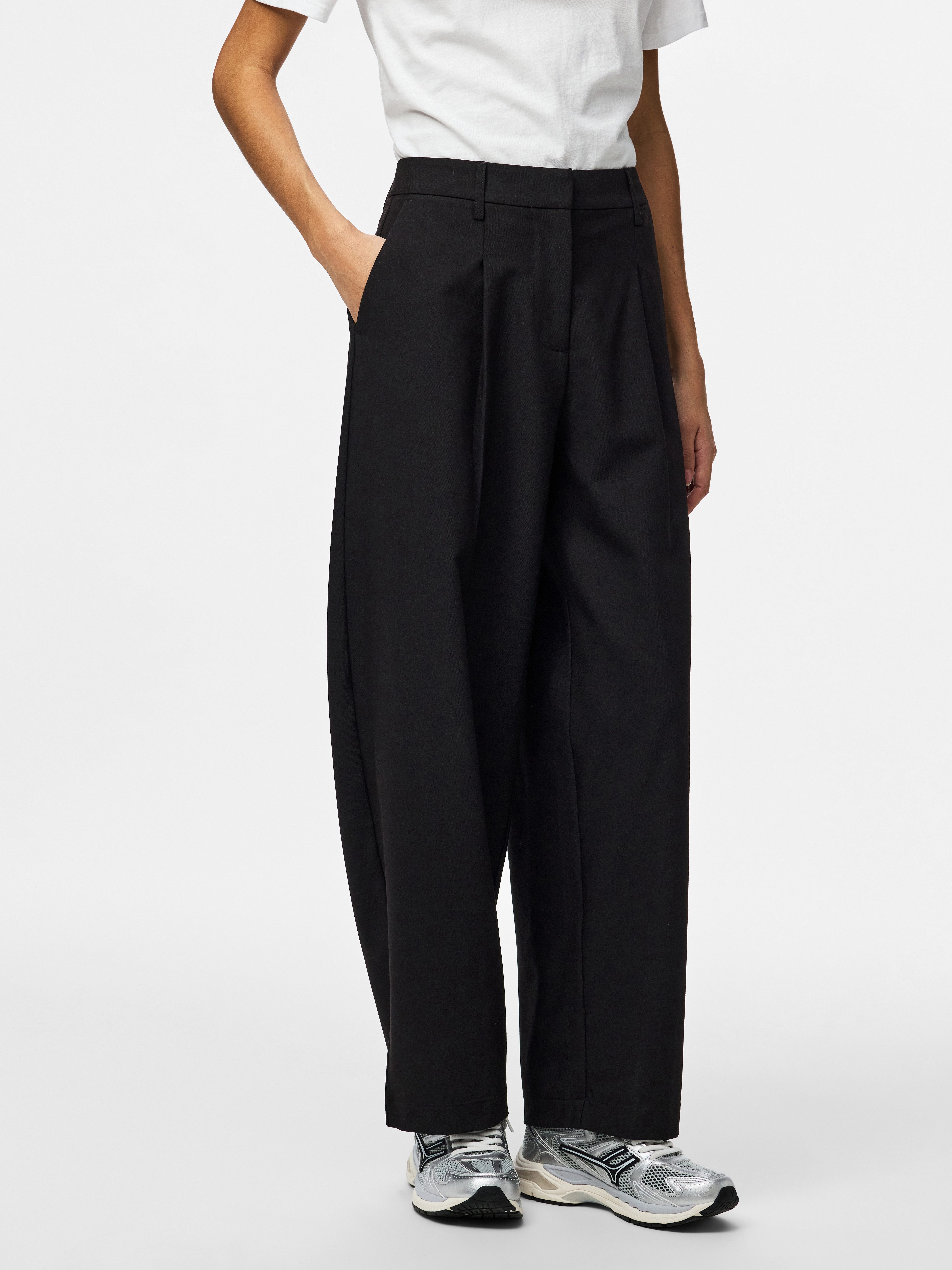 Pieces Anzughose PCBOSELLA MW BARREL PANTS NOOS BC Materialmix, barrel fit