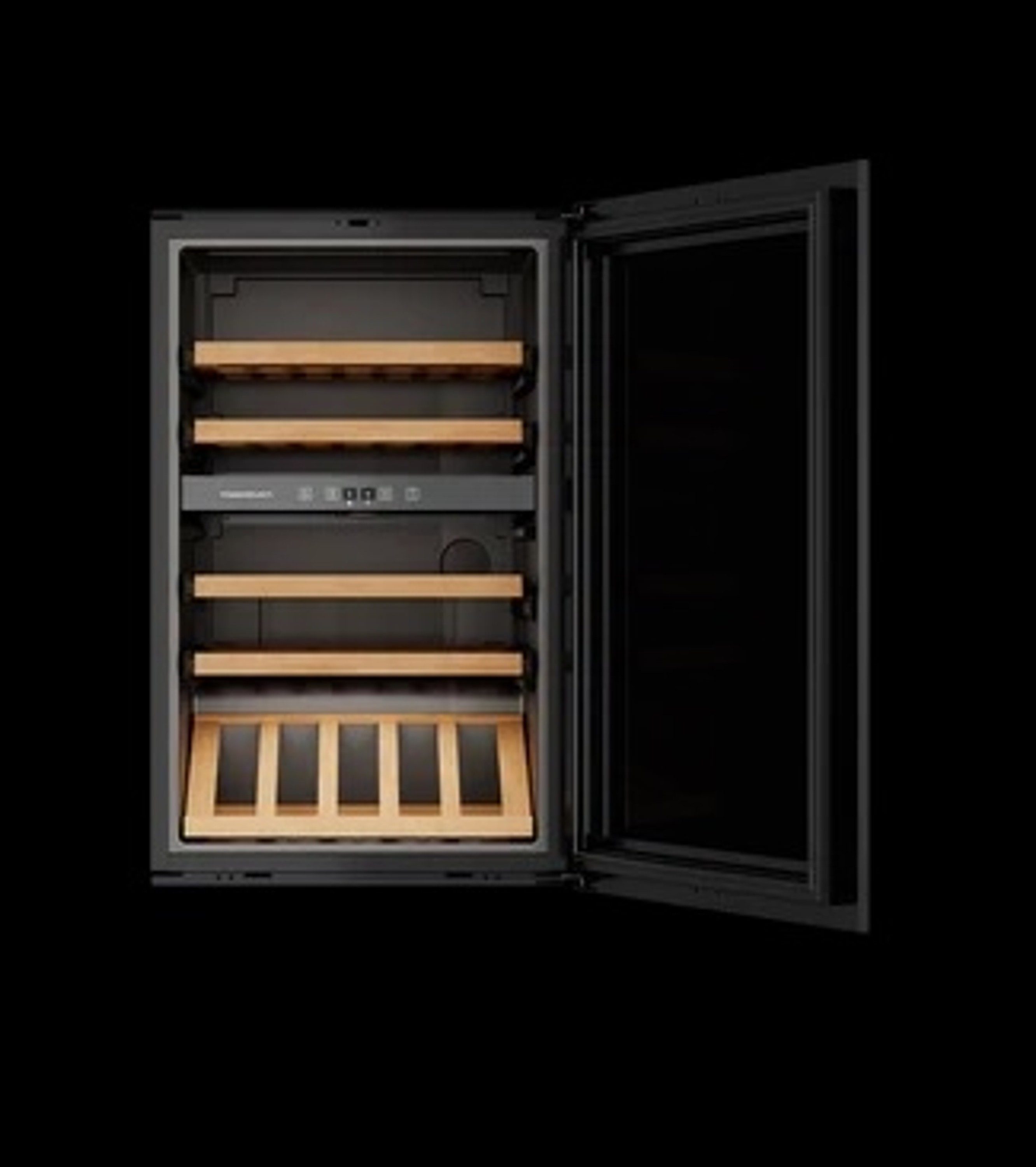 Küppersbusch Einbauweinkühlschrank FWK2852.0S, für 38 Standardflaschen á 0,75l,LED Innenbeleuchtung, 1 Weinpräsenter, Holzauszüge