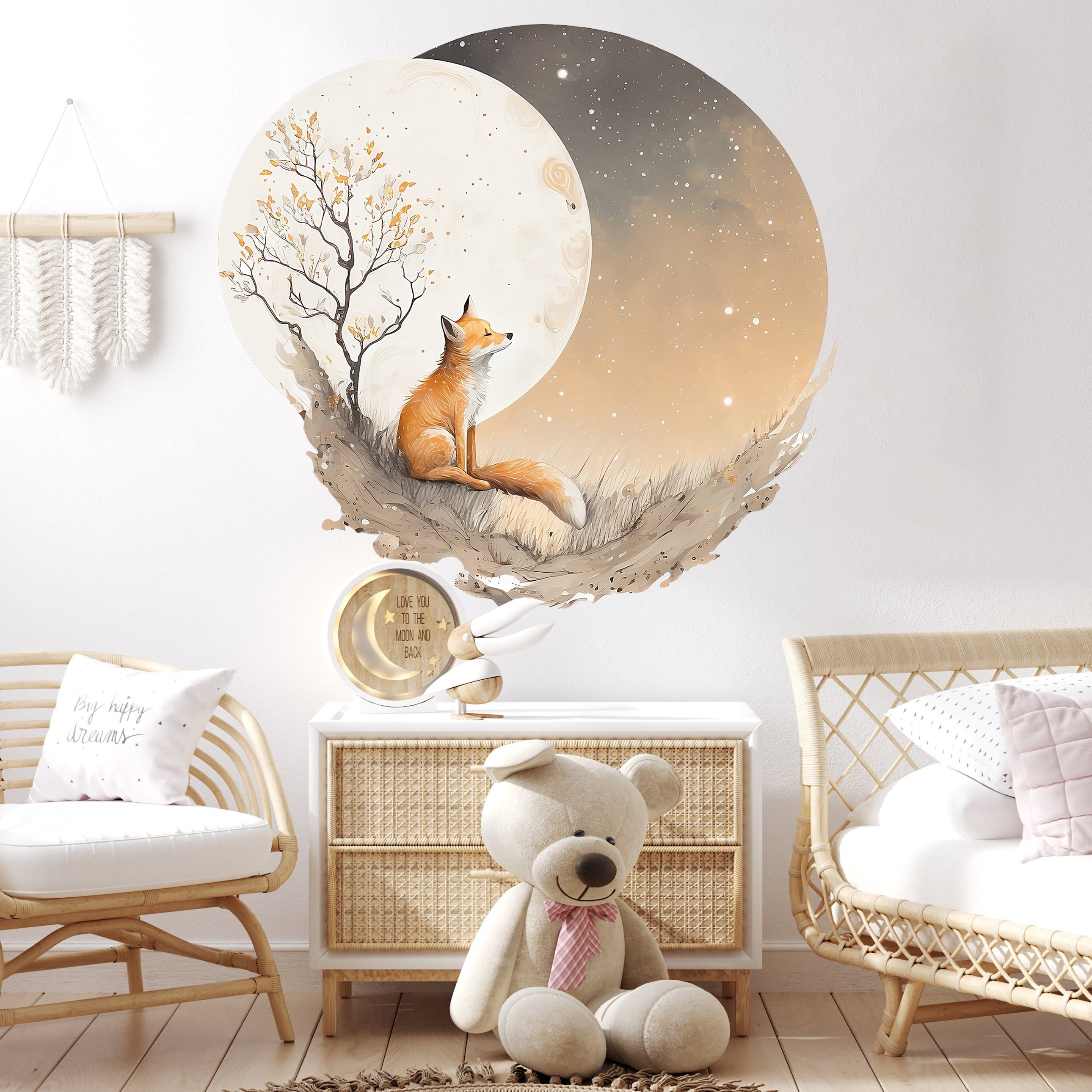 WANDKIND Wandtattoo Fuchs auf dem Mond günstig online kaufen