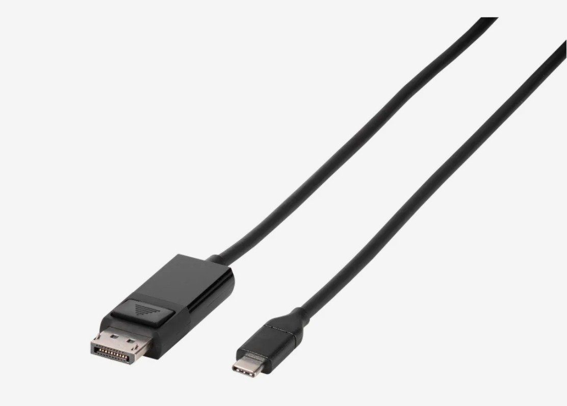 Vivanco USB Type C™ USB DisplayPort Verbindung, 1,5m Zum Anschluss HDMI-Adapter, 150 cm