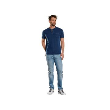 Engbers Rundhalsshirt blau regular fit (1-tlg)